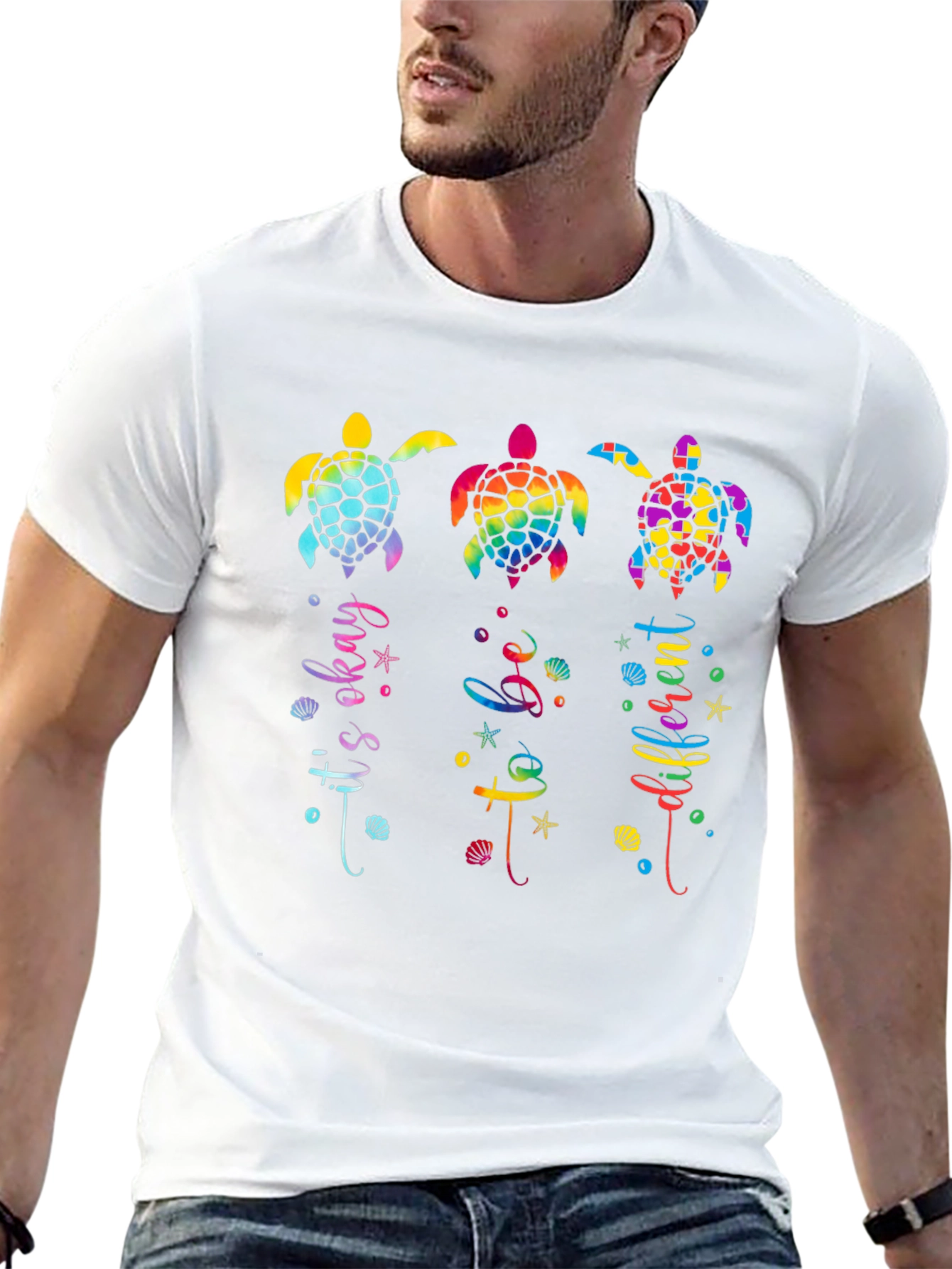 Rainbow Turtle T-Shirt - Its Okay To Be Different