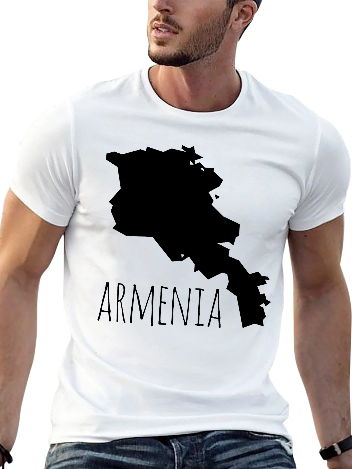 Armenia Map T-Shirt - Black Graphic Tee