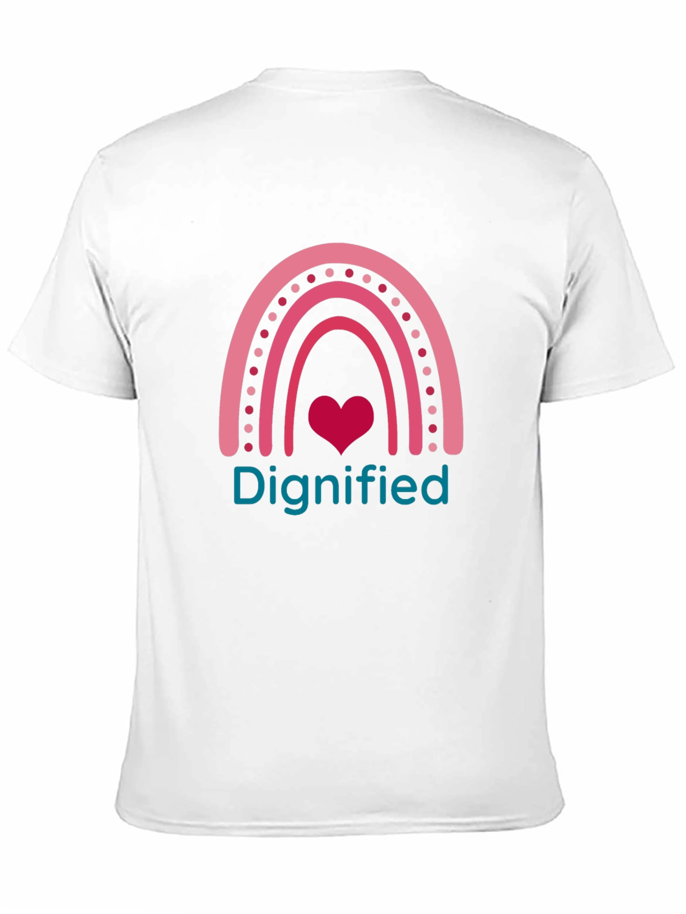 Dignified Rainbow Heart Tee - Soft Cotton Comfort