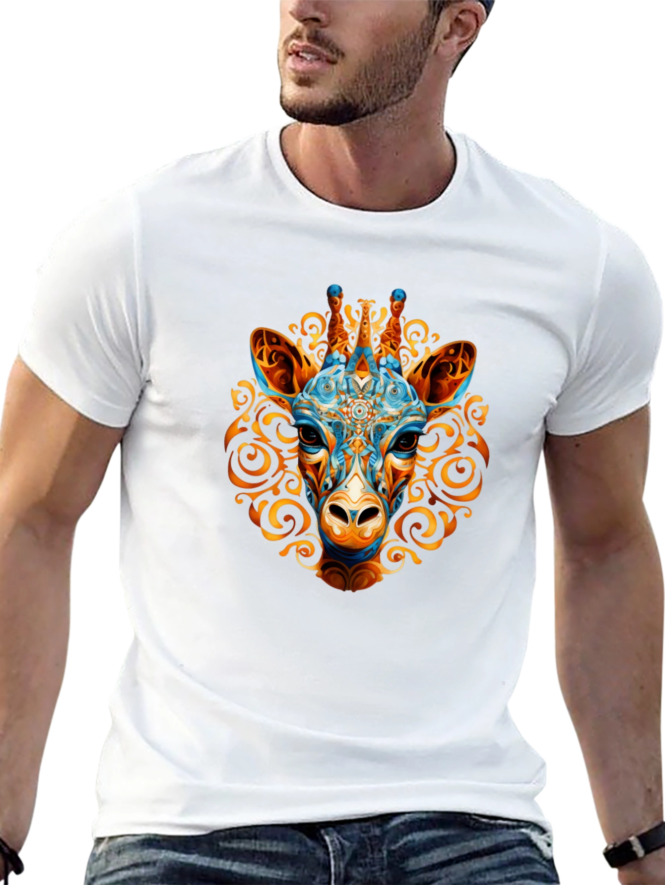 Giraffe Mandala Graphic Tee