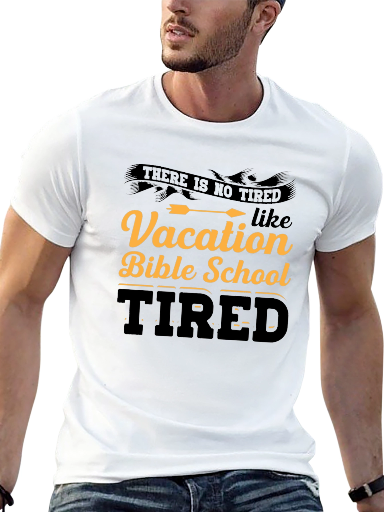 Vacation Bible School Tired Black T-Shirt