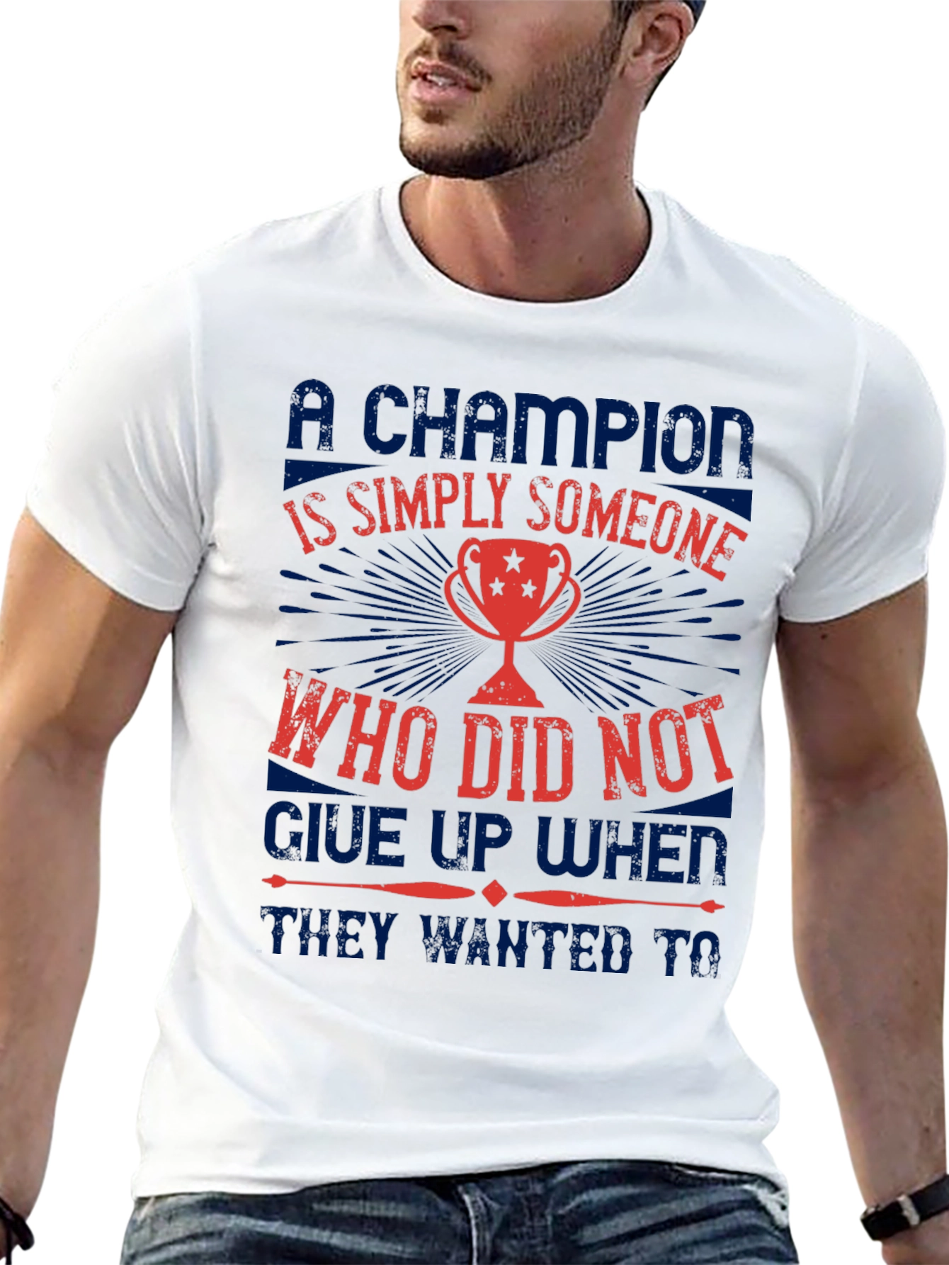 Champion Motivational Graphic T-Shirt