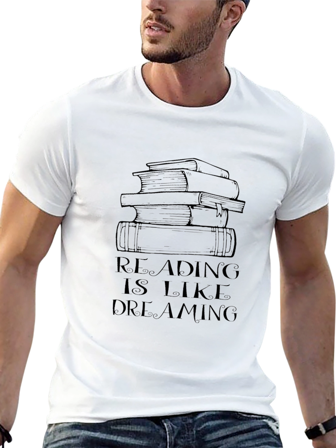 Reading Is Like Dreaming Black T-Shirt
