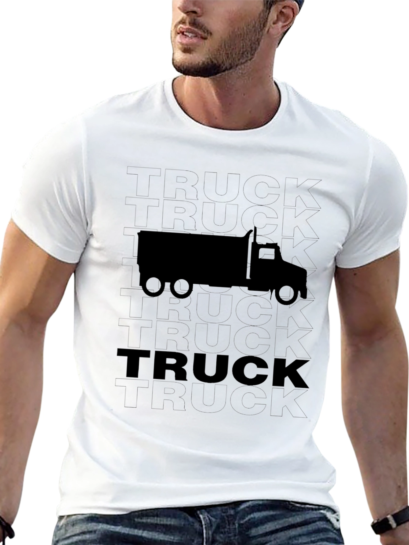 Black Truck Graphic Tee - Mens Casual Shirt
