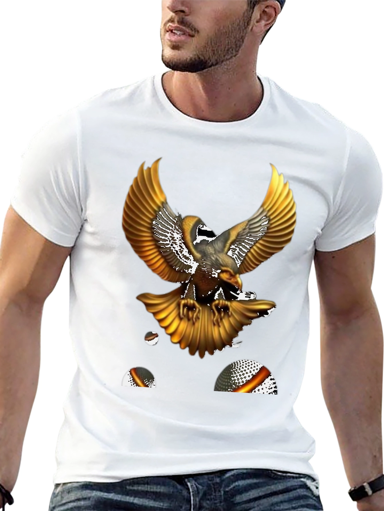 Golden Eagle Graphic Tee - Mens Black T-Shirt
