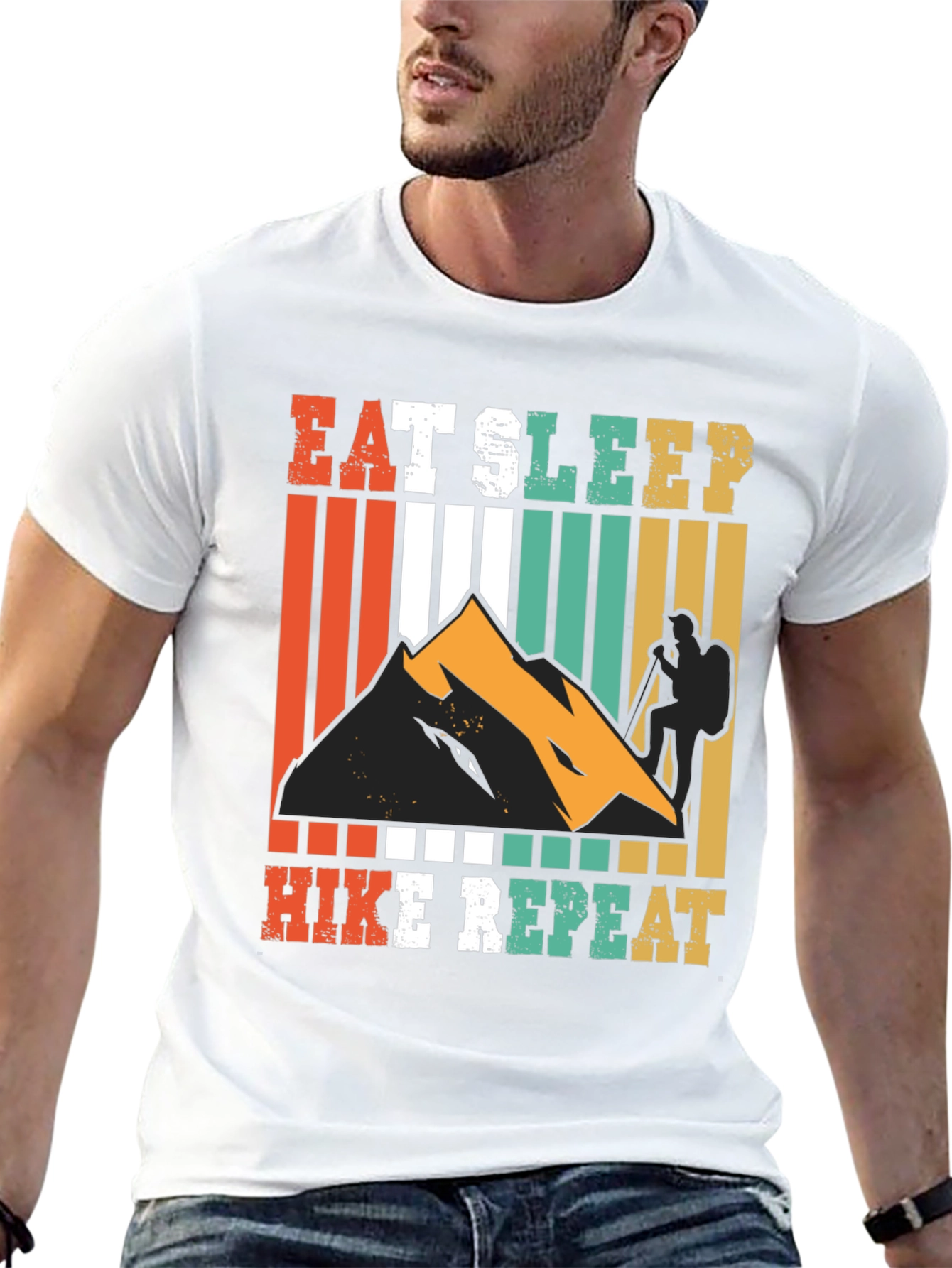 Eat Sleep Hike Repeat T-Shirt - Outdoor Adventure
