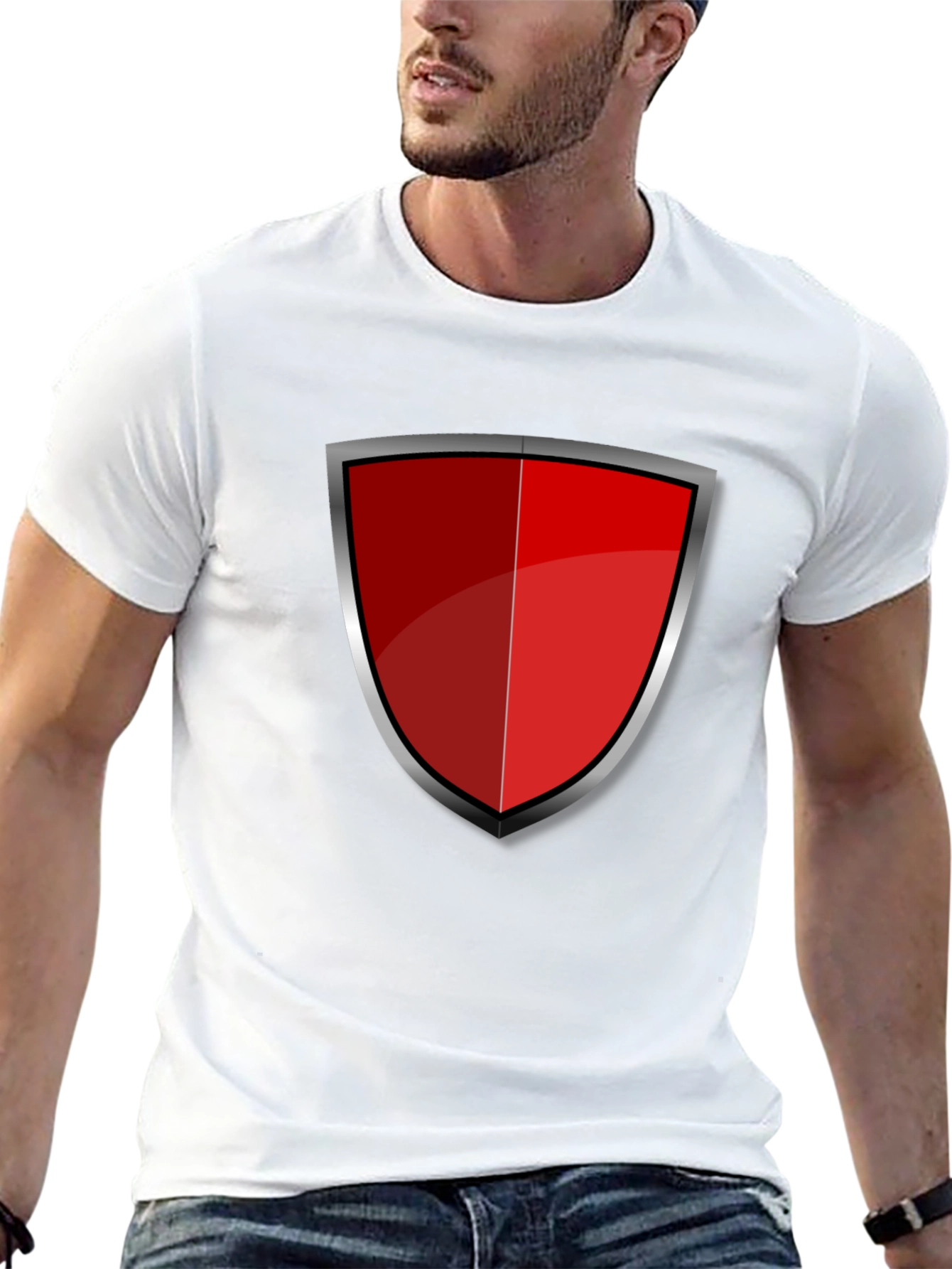 Red Shield Graphic Black T-Shirt
