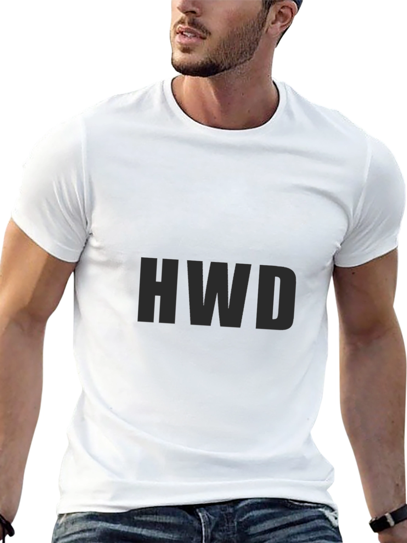 Mens Solid Black Crew Neck Tee - Casual Style