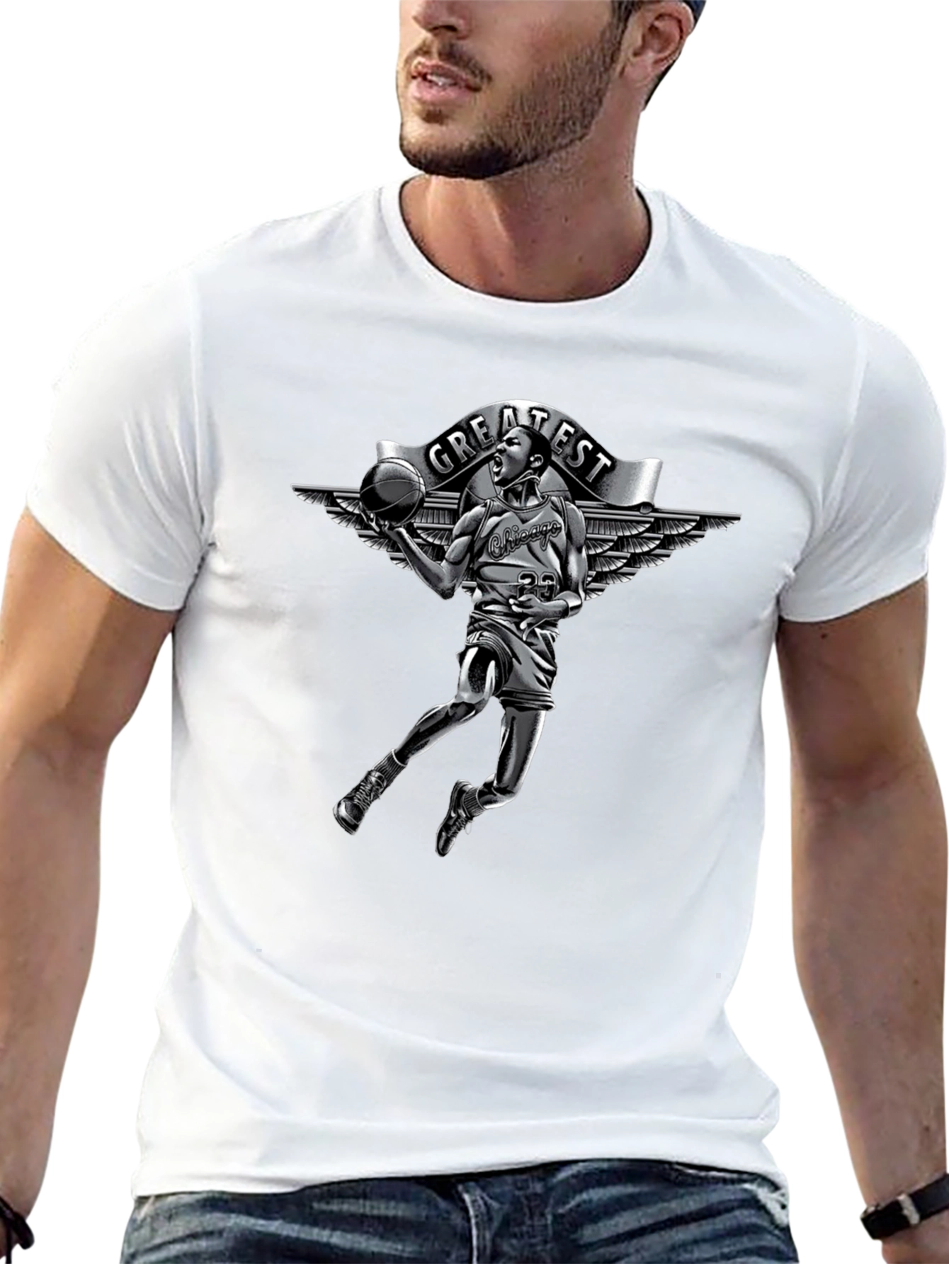 Greatest Basketball Graphic T-Shirt - Black