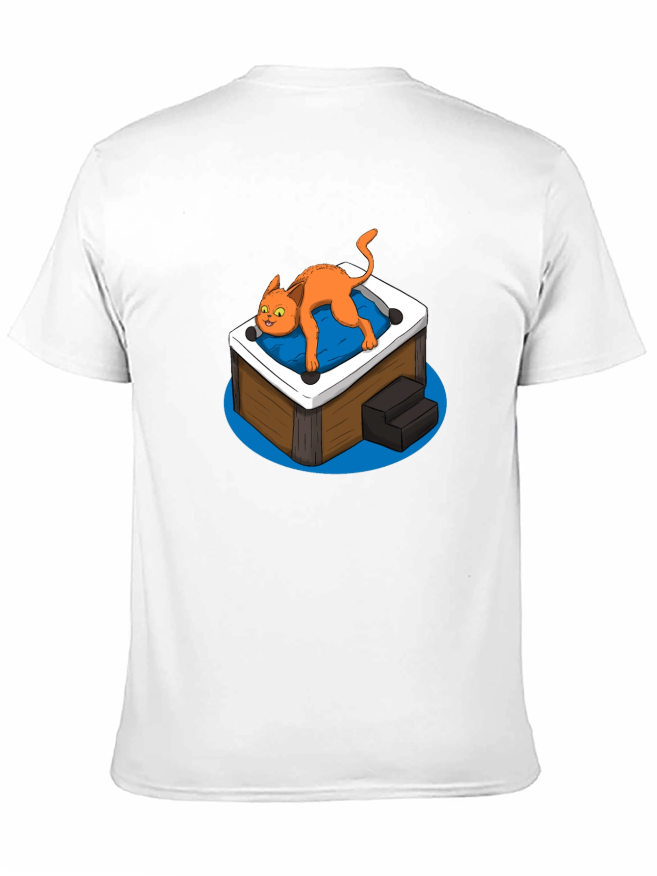 Cat in Hot Tub Graphic Tee