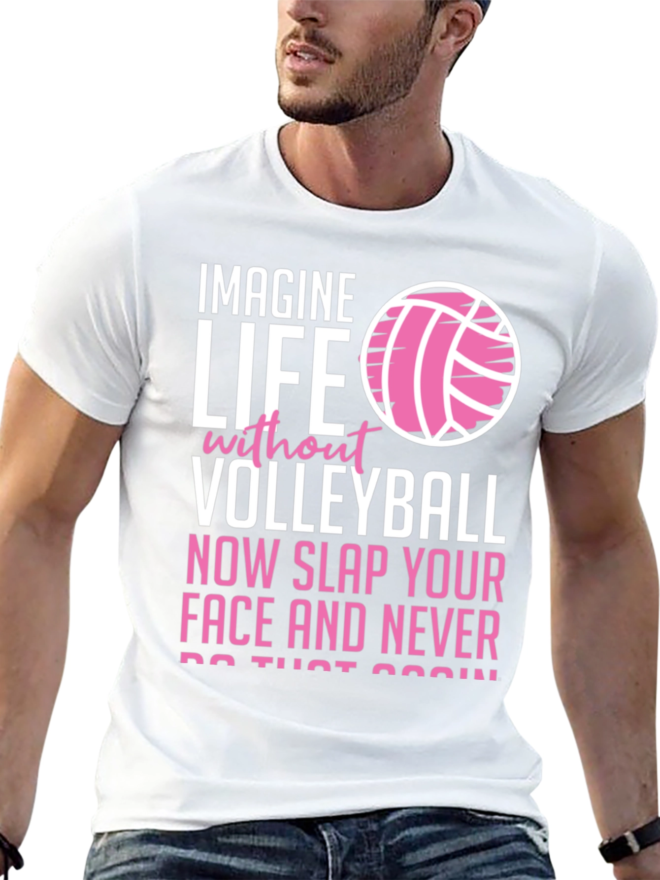 Volleyball Graphic Tee - Imagine Life Without Volleyball
