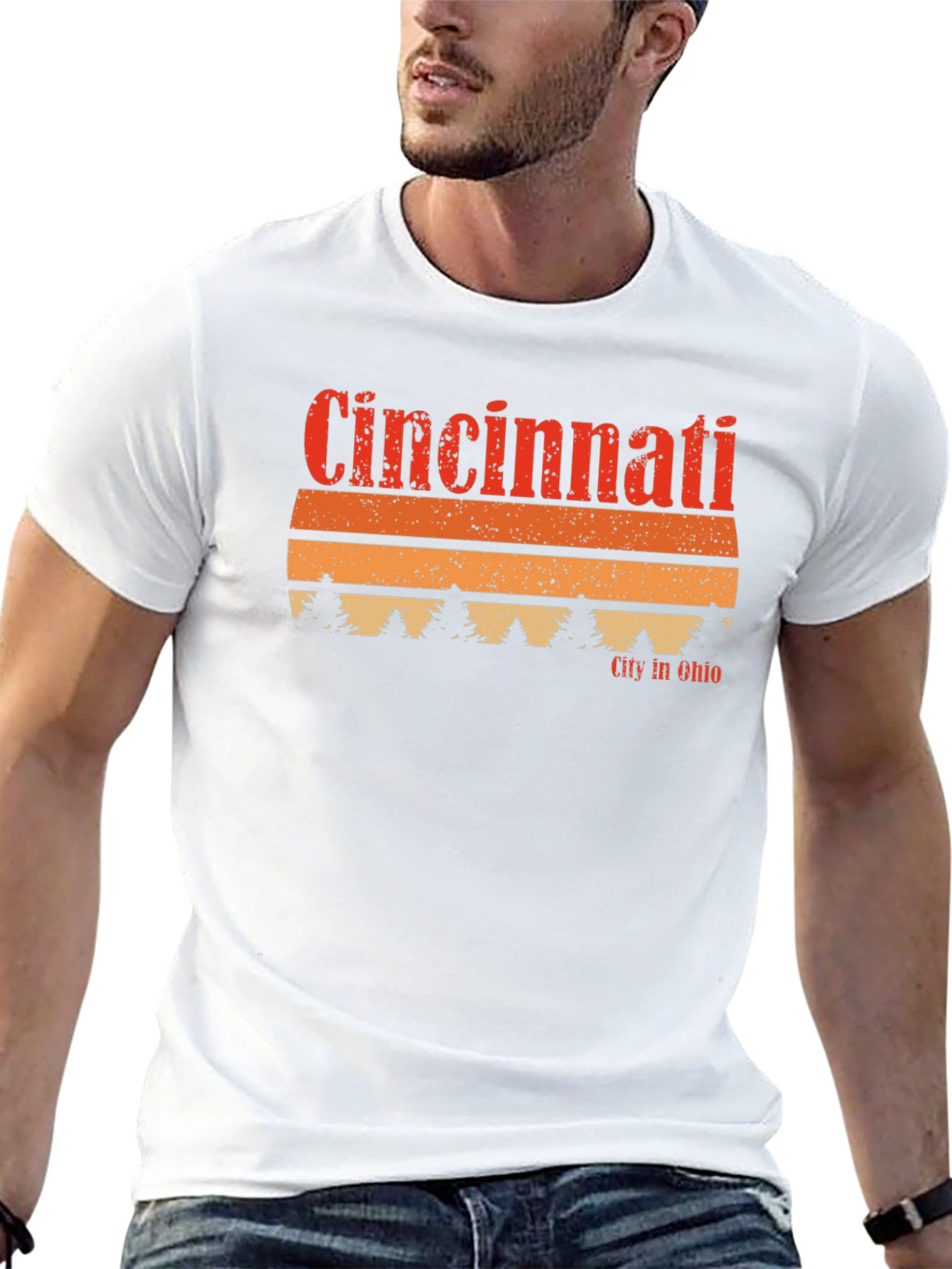 Cincinnati Ohio Retro Graphic T-Shirt