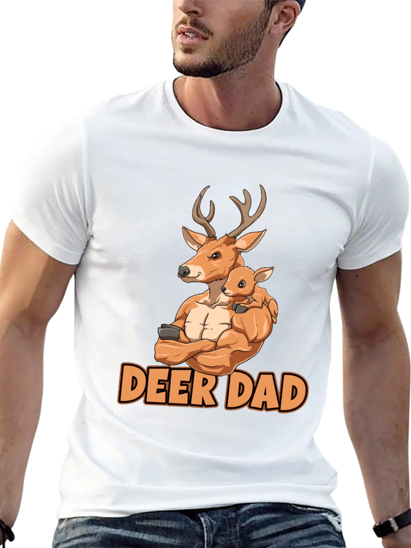 Deer Dad Graphic Tee - Fathers Day Gift