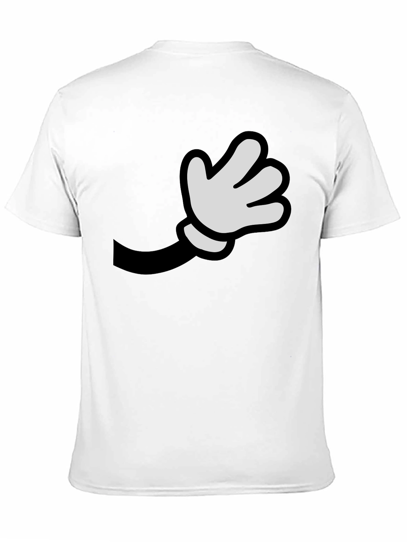 Cartoon Hand Graphic Black Tee