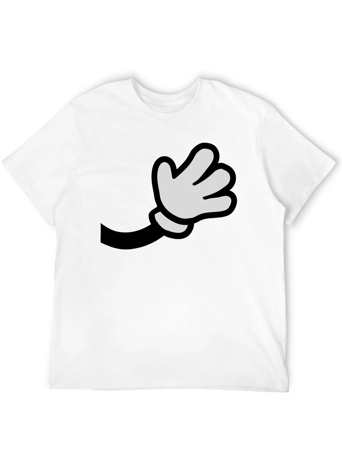 Cartoon Hand Graphic Black Tee
