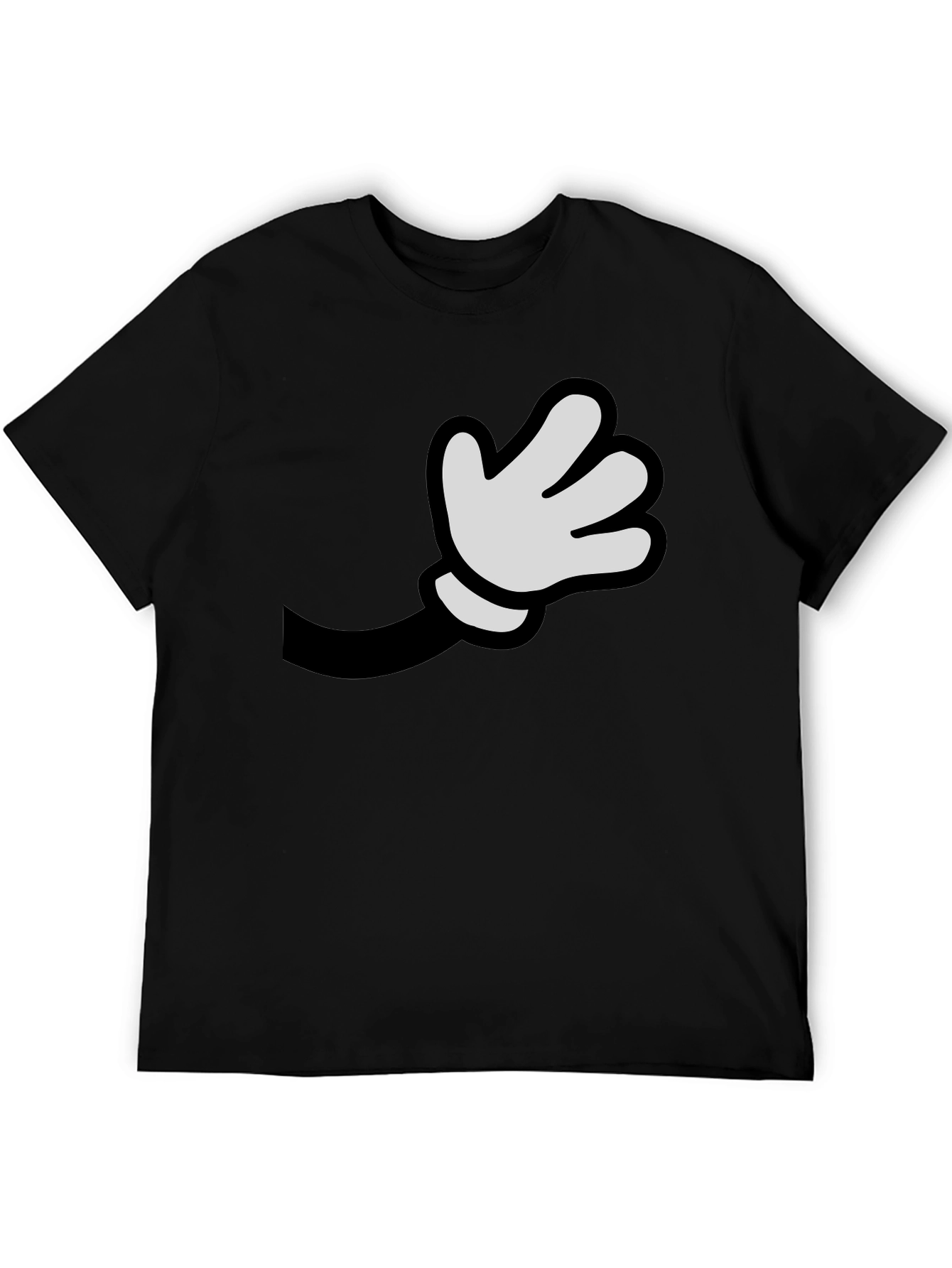 Cartoon Hand Graphic Black Tee