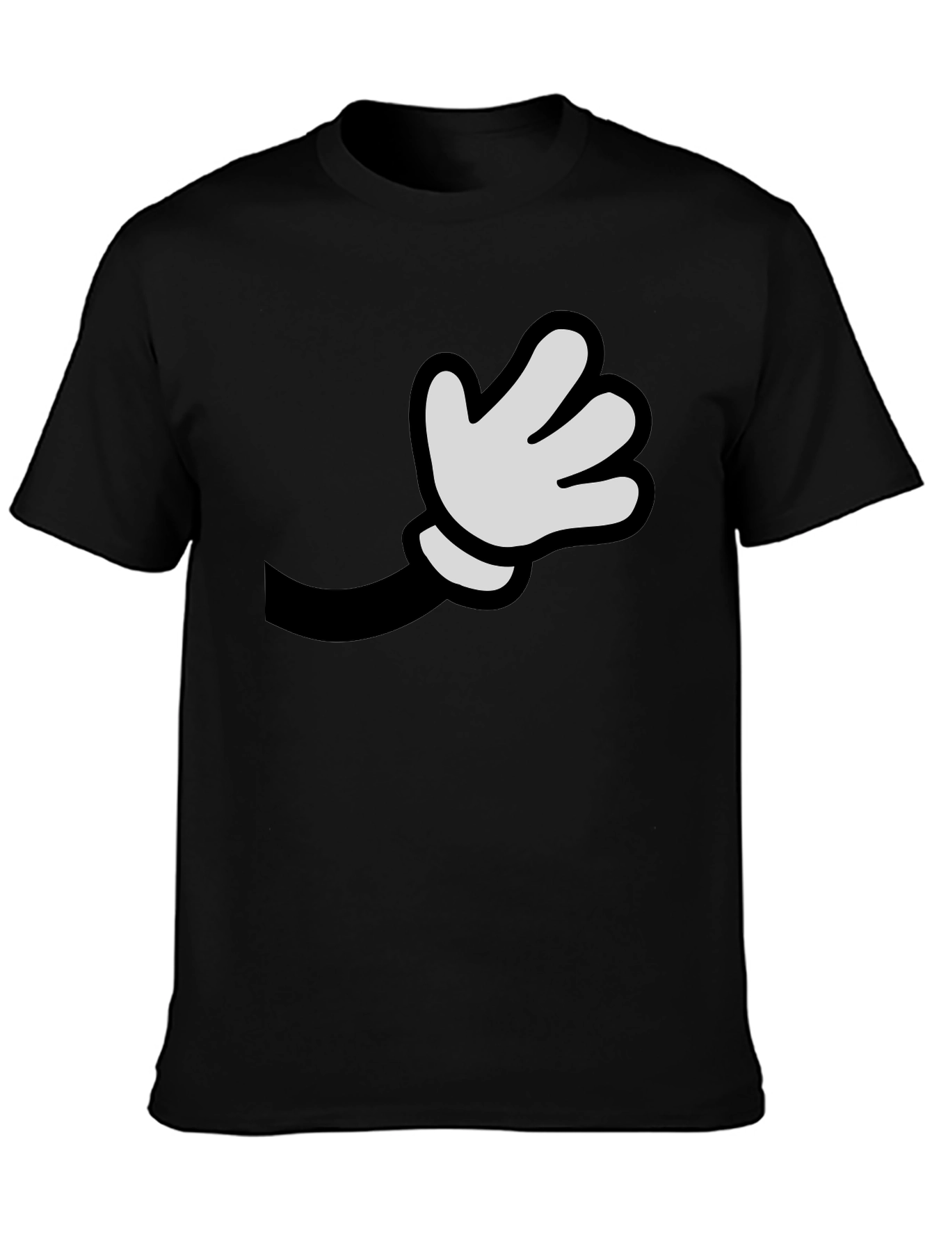 Cartoon Hand Graphic Black Tee