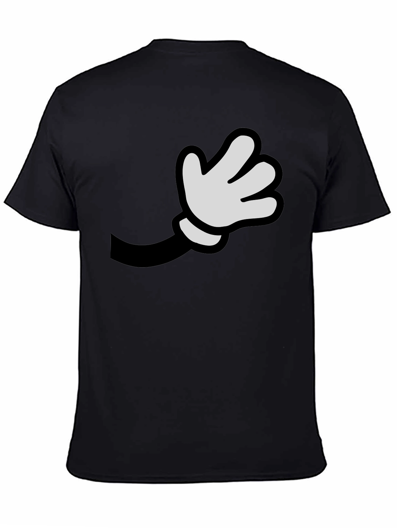 Cartoon Hand Graphic Black Tee