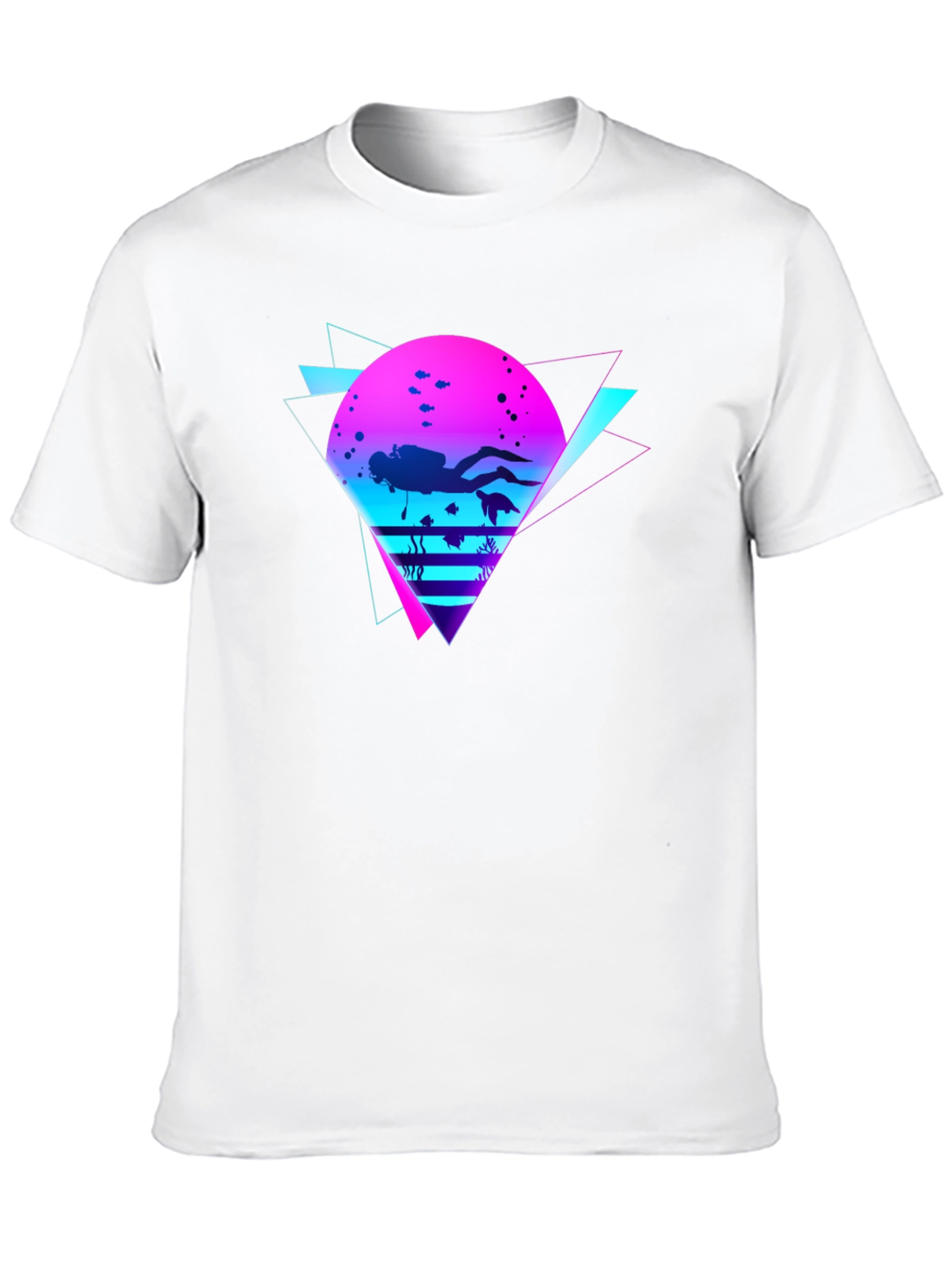 Retro Diver Graphic Tee - Black