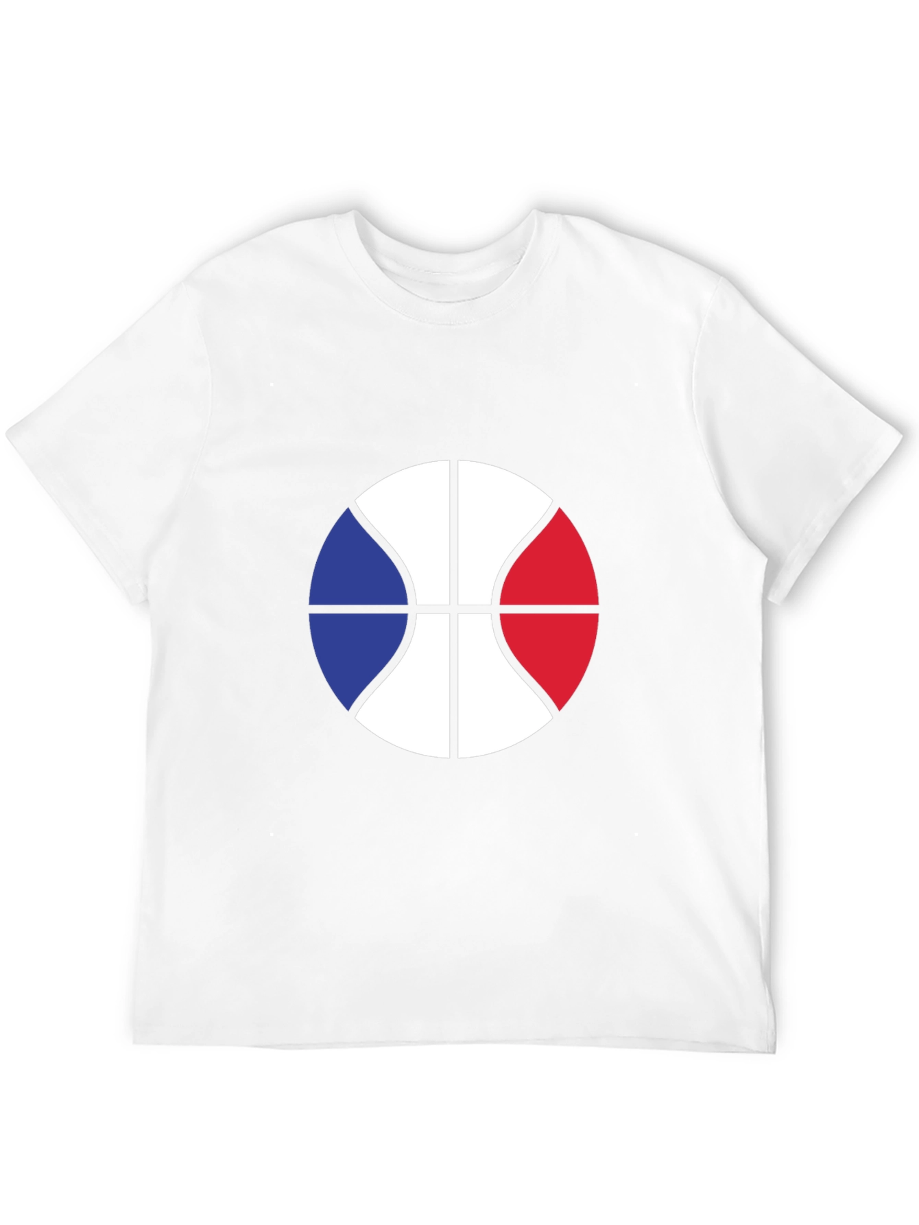 French Basketball Graphic Tee - Black Cotton Blend