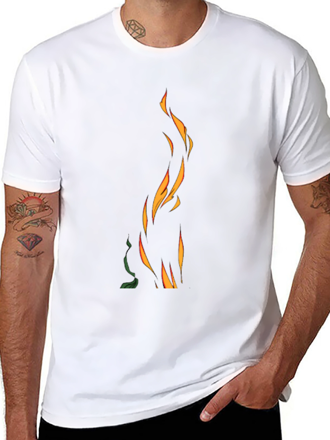 Flame Graphic Black T-Shirt