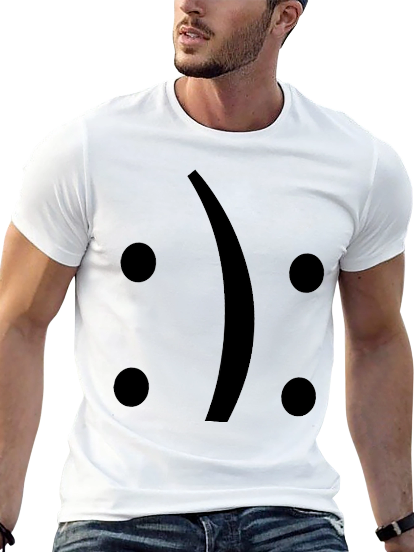 Sad Face T-Shirt - Black Graphic Tee