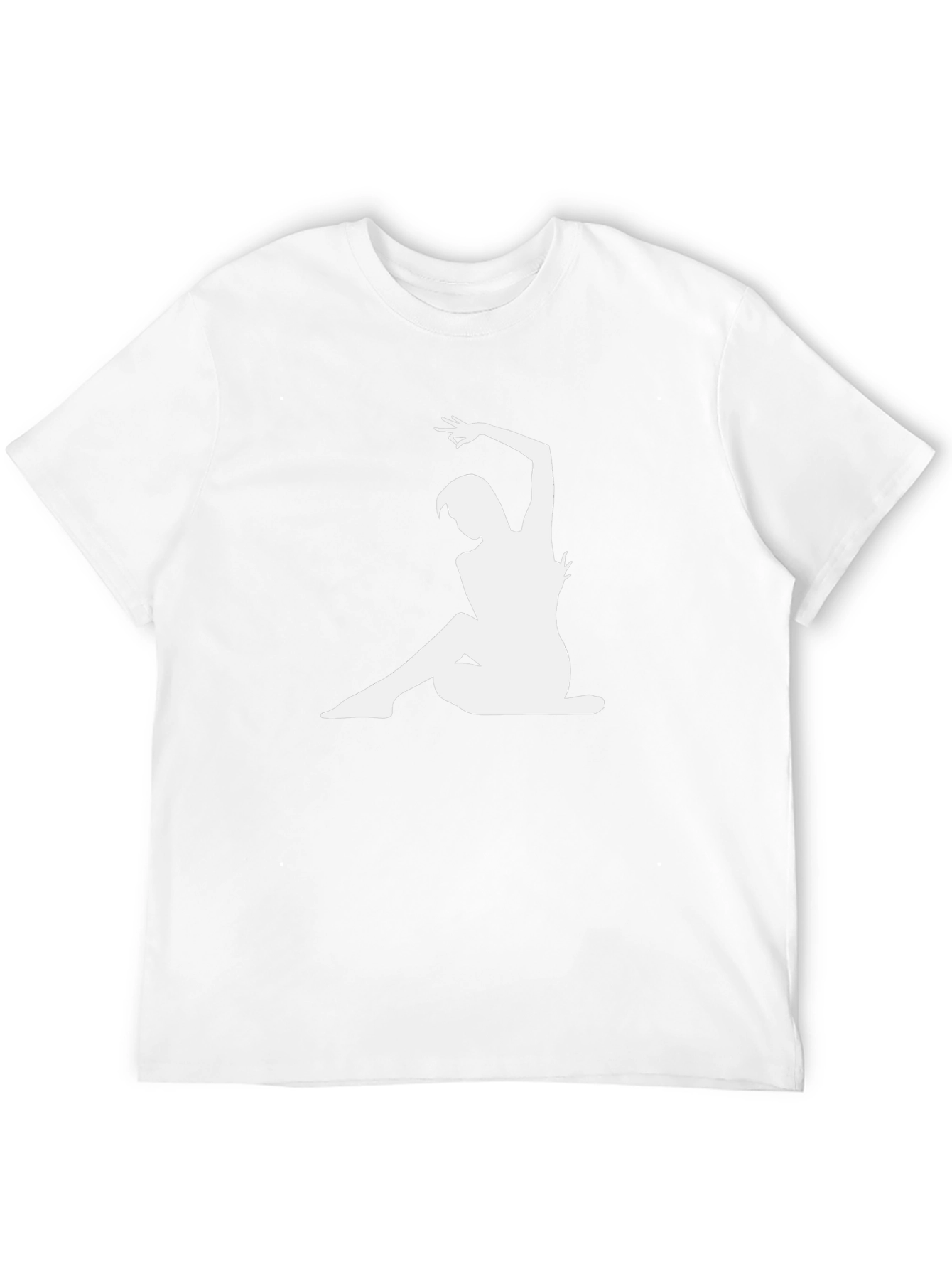 Black T-Shirt with White Silhouette Graphic