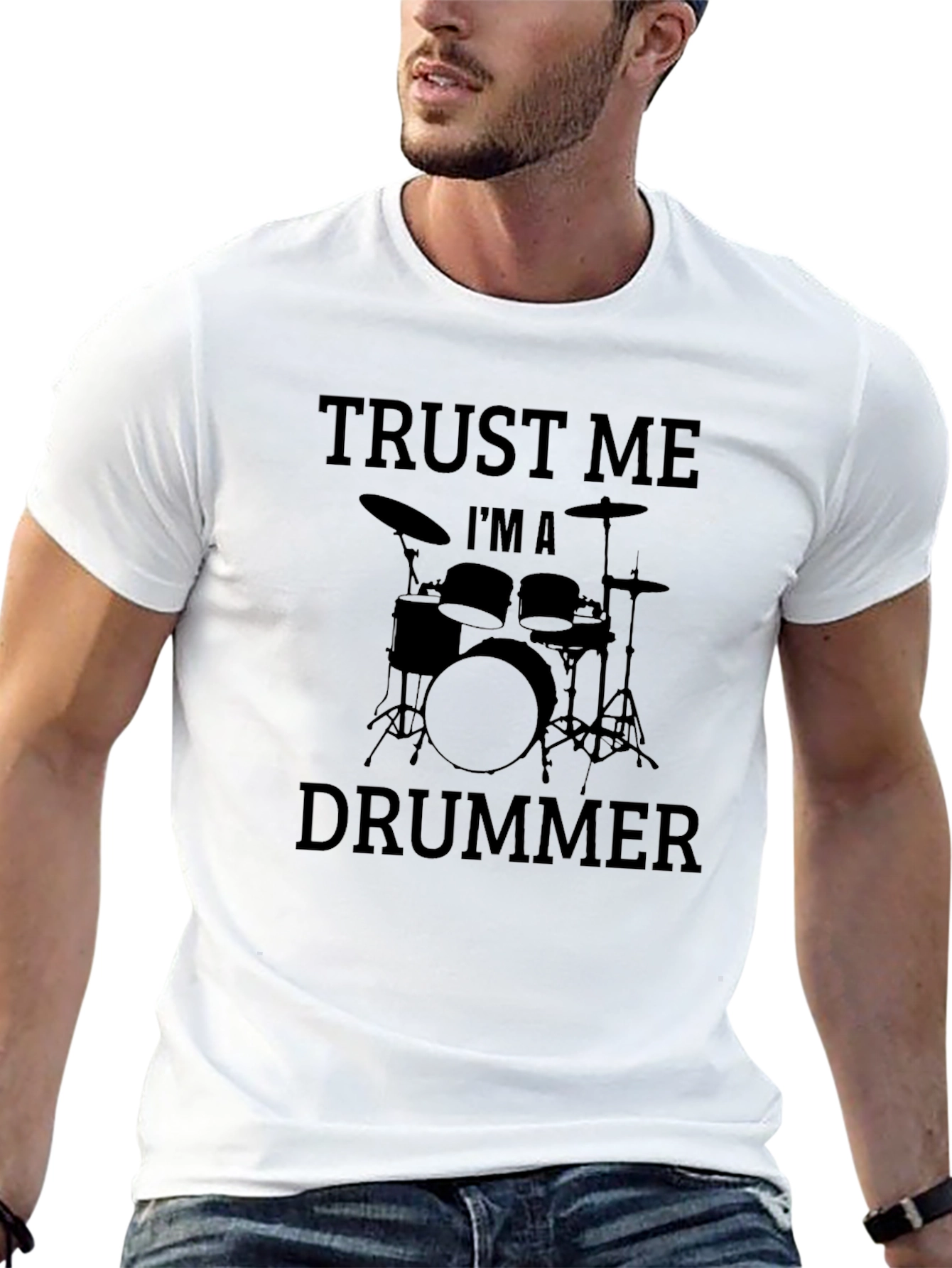 Trust Me Im a Drummer Black T-Shirt