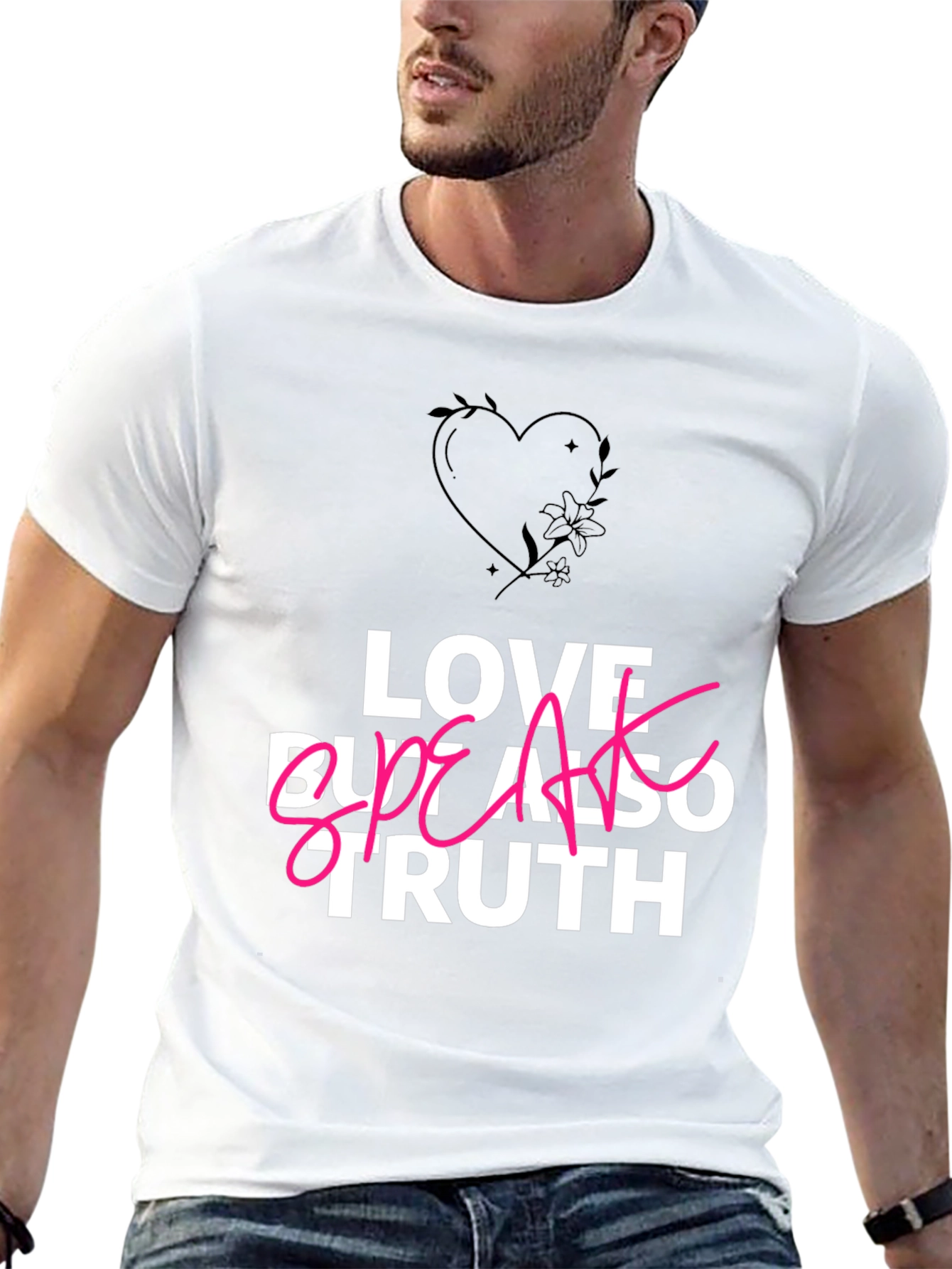 Love Speak Truth T-Shirt - Black Casual Tee