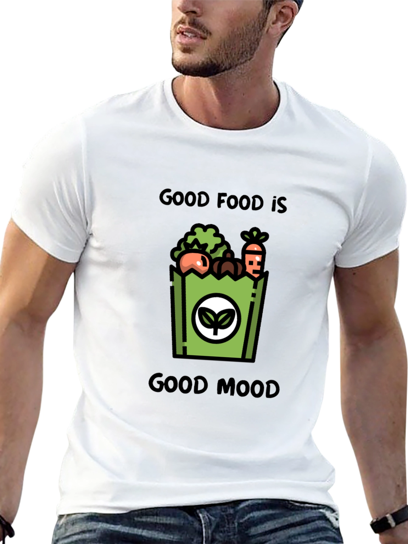 Good Food Good Mood Graphic T-Shirt