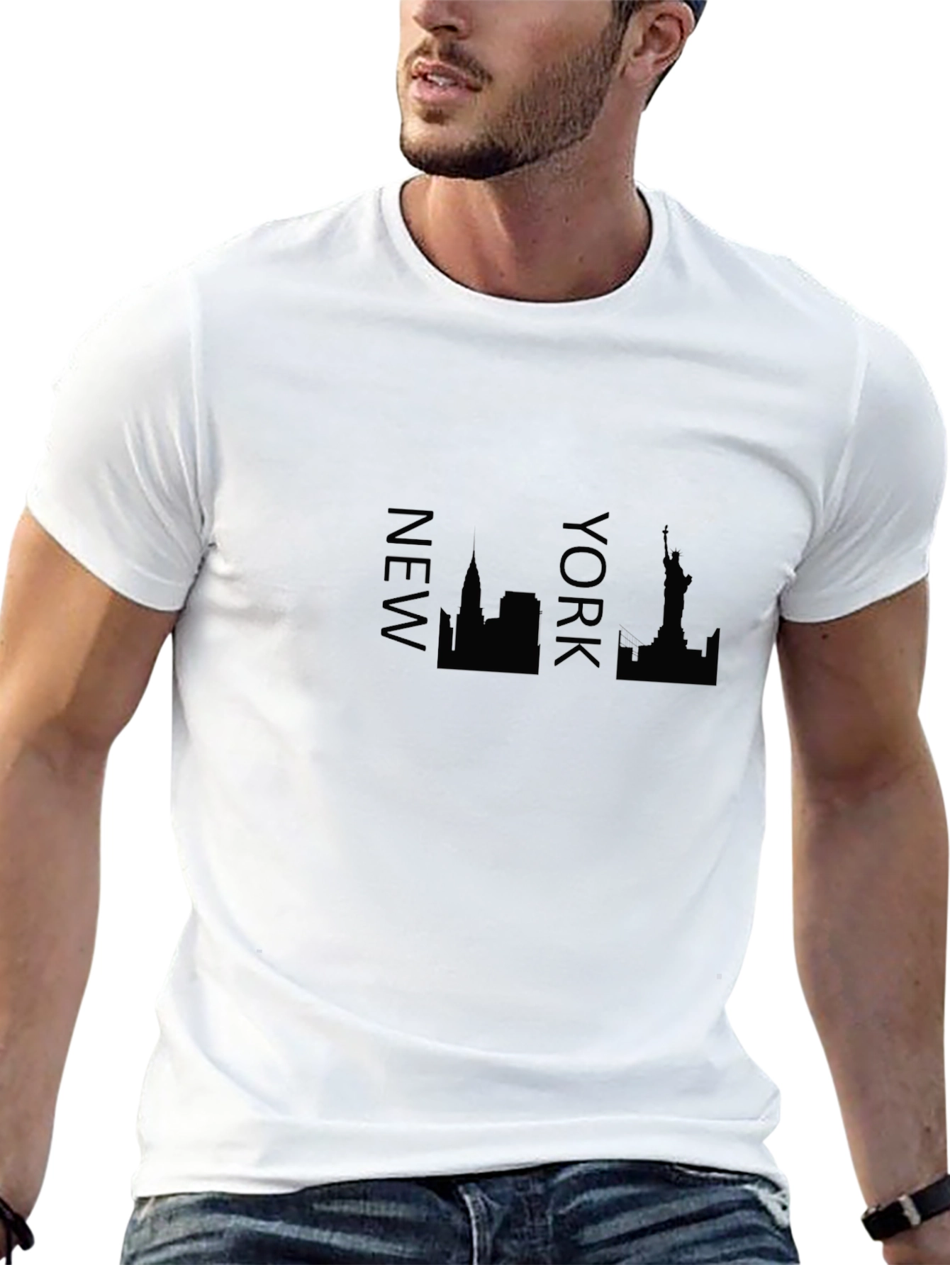 New York City Silhouette Black T-Shirt