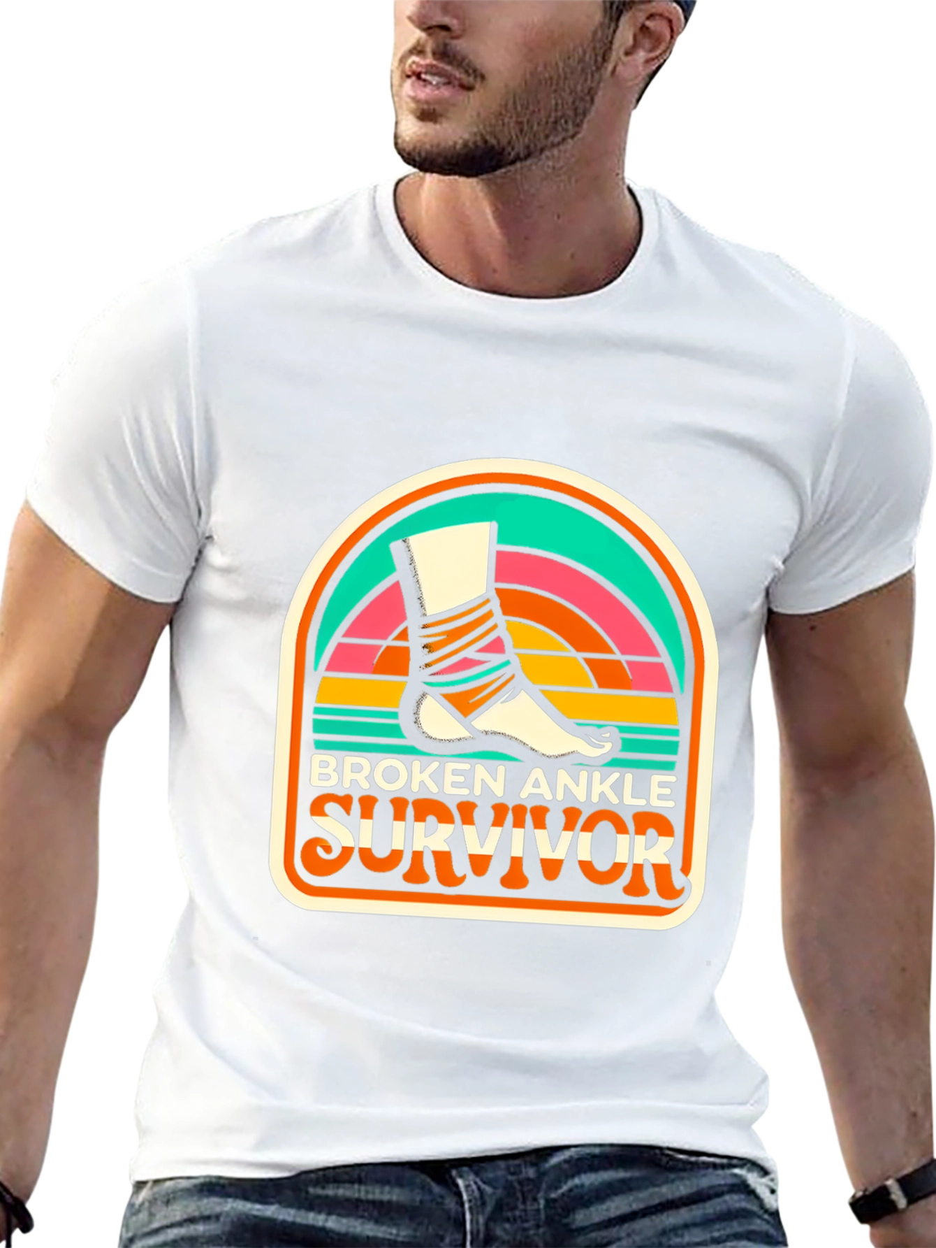 Broken Ankle Survivor Graphic Tee