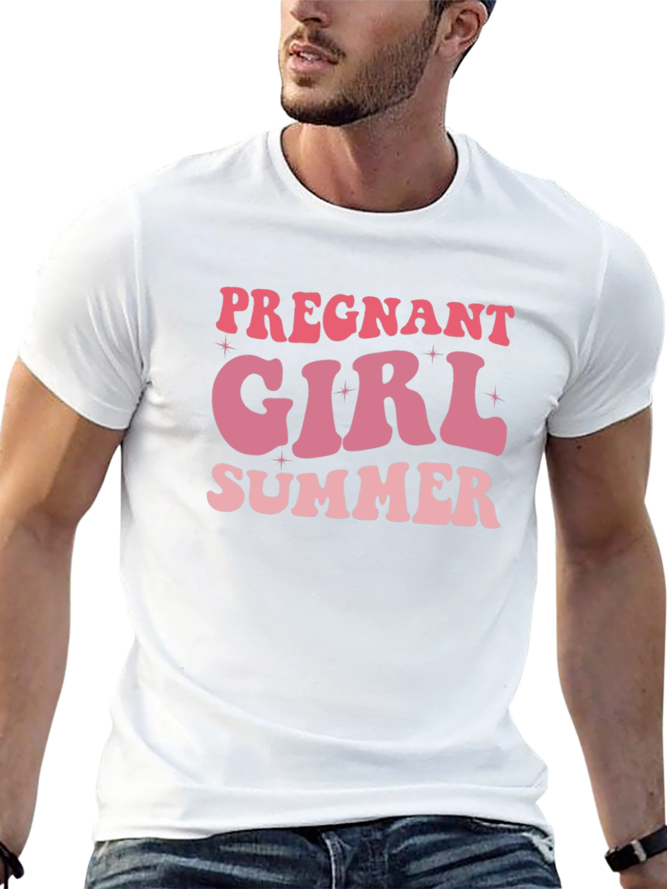Pregnant Girl Summer Black T-Shirt