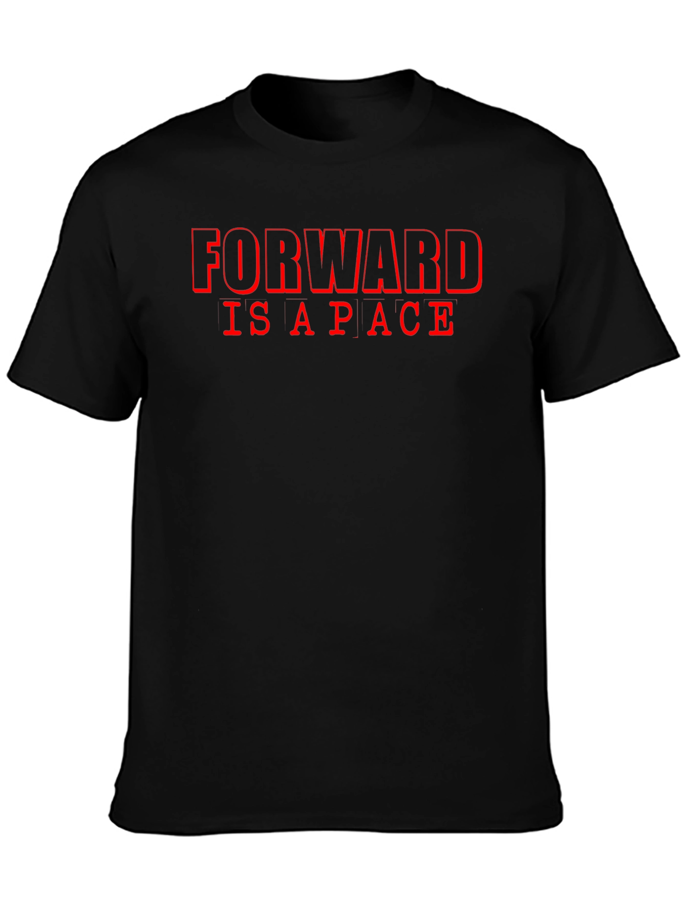 Forward Is A Pace Graphic Tee - Black
