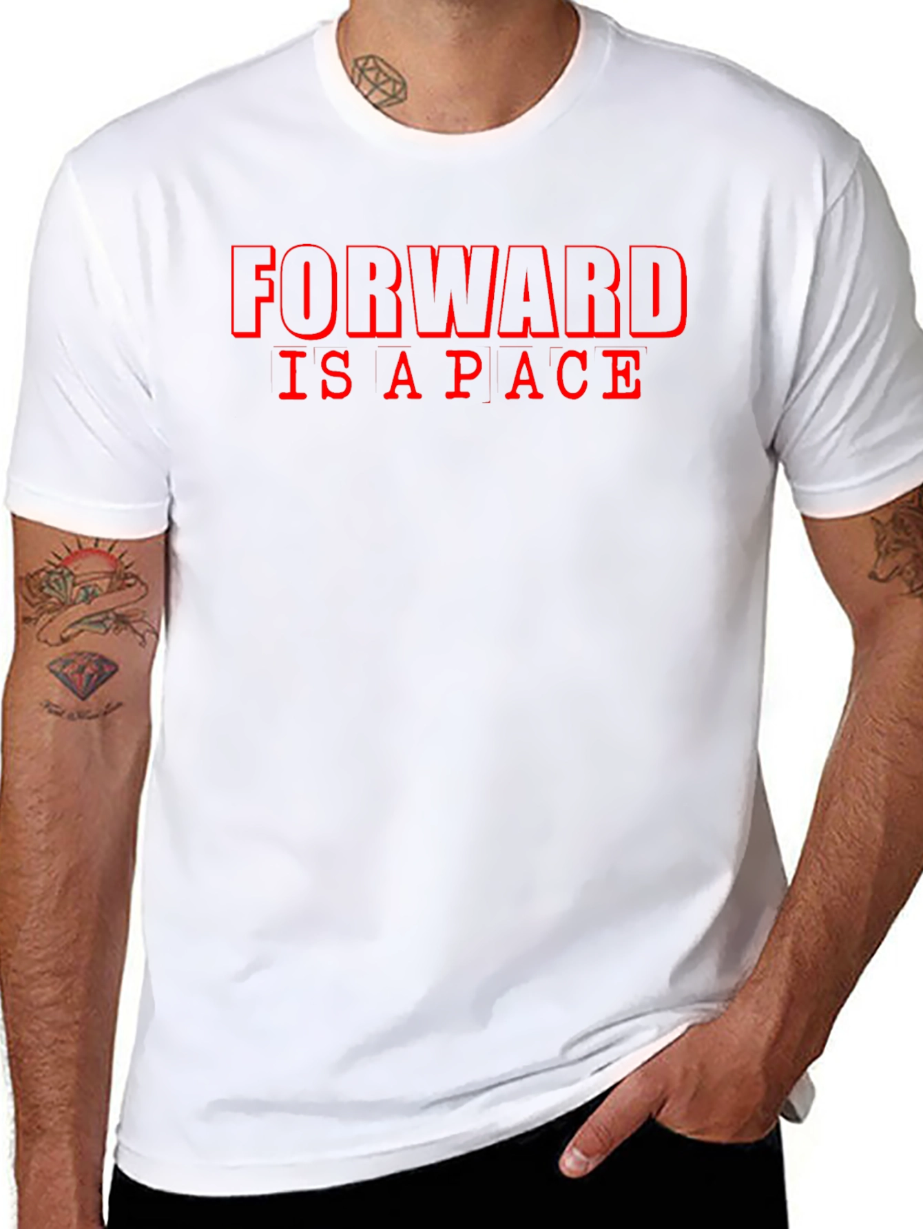 Forward Is A Pace Graphic Tee - Black
