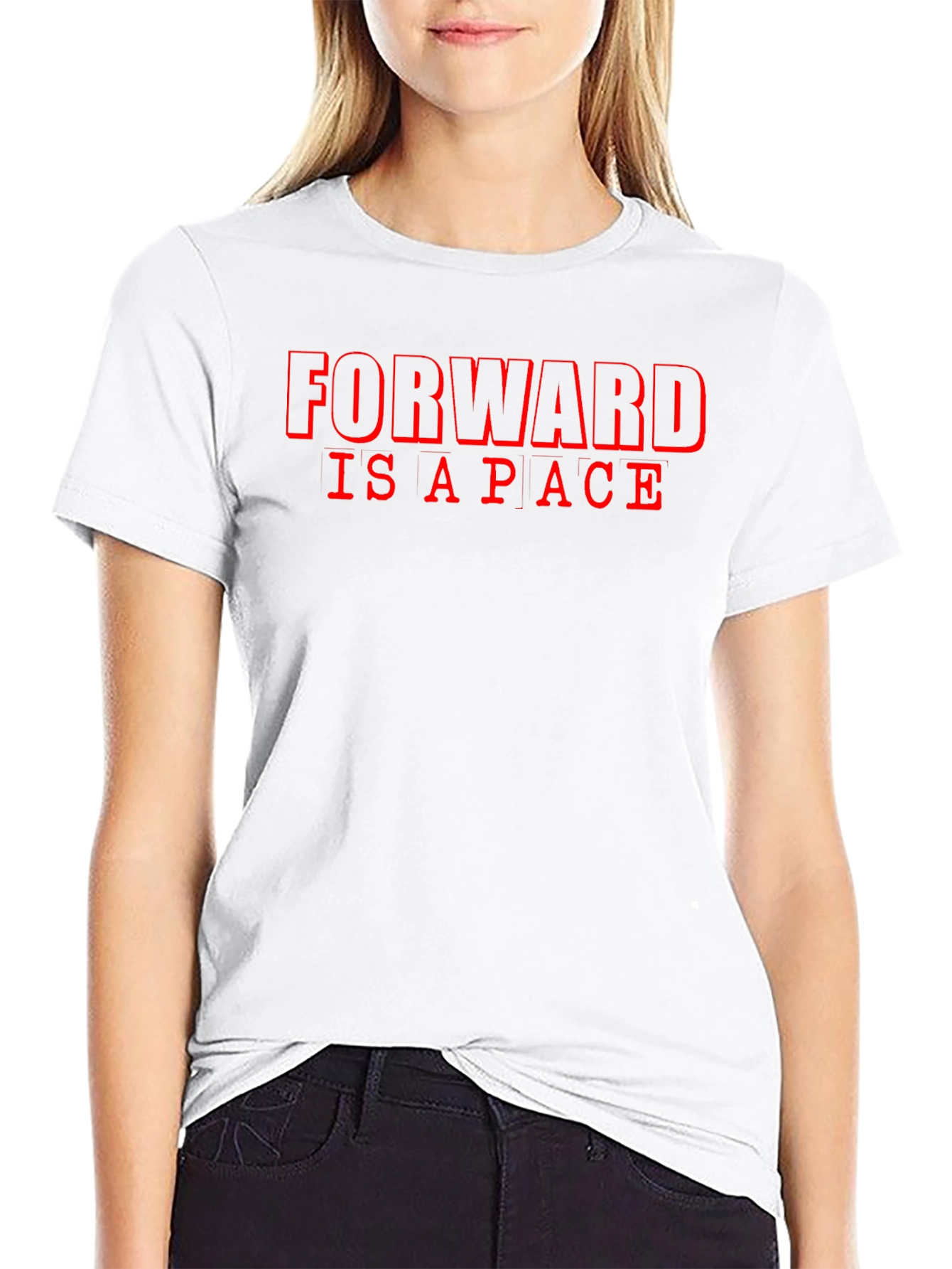 Forward Is A Pace Graphic Tee - Black