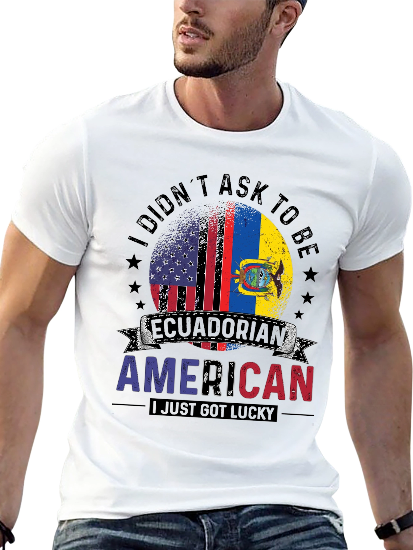 Ecuadorian American T-Shirt - Dual Flag Pride