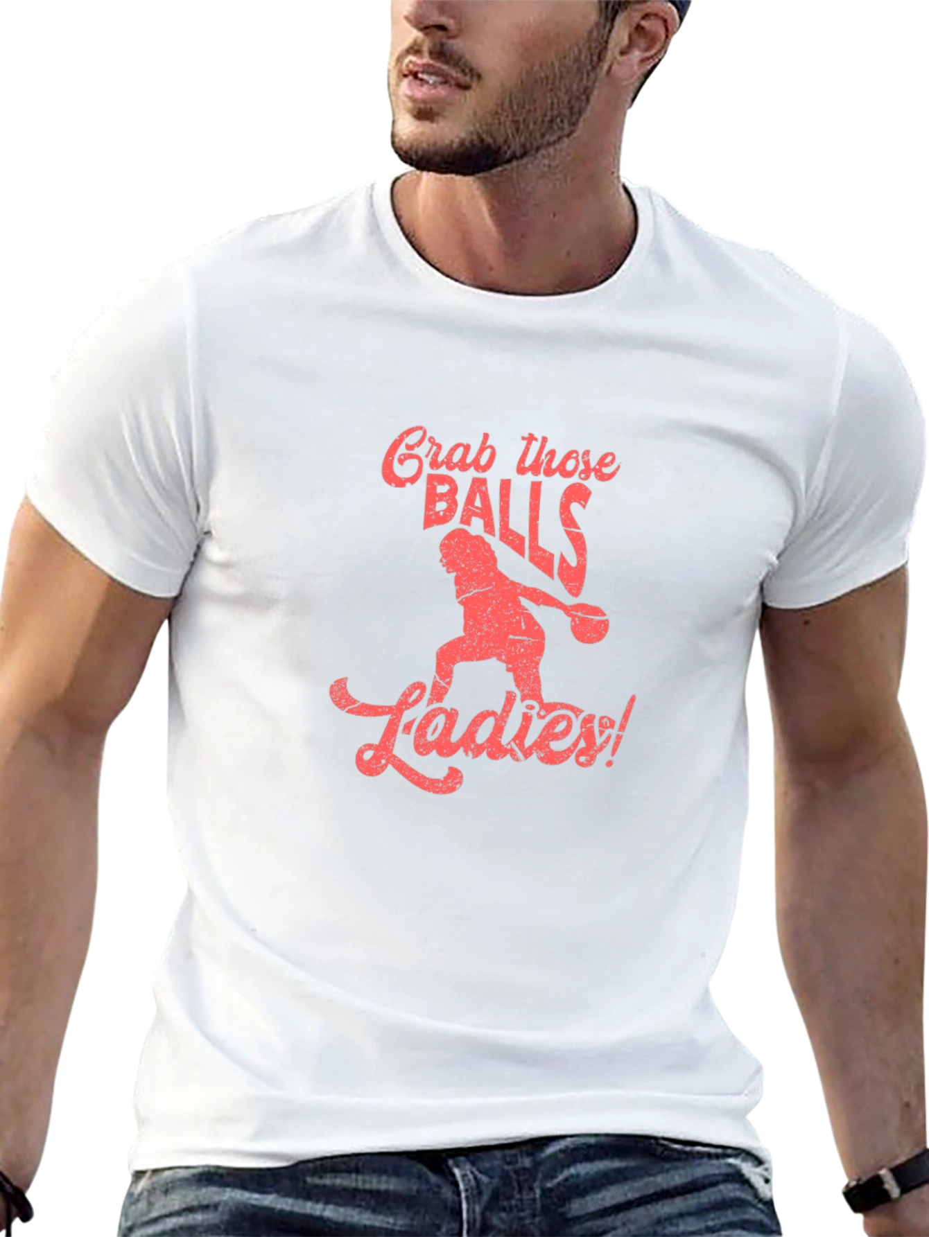Grab Those Balls Ladies! Funny Bowling T-Shirt