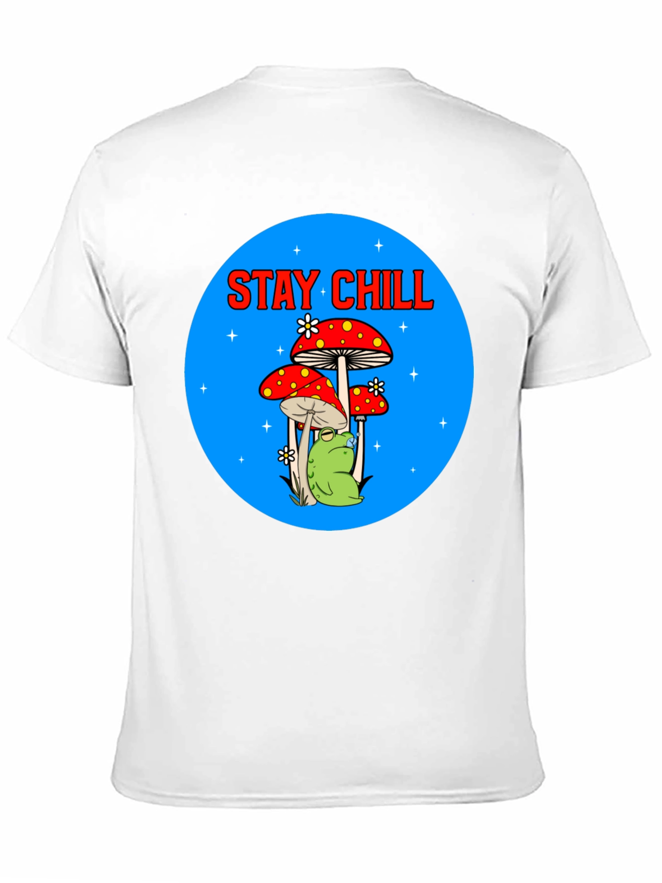 Stay Chill Frog Mushroom Graphic Tee
