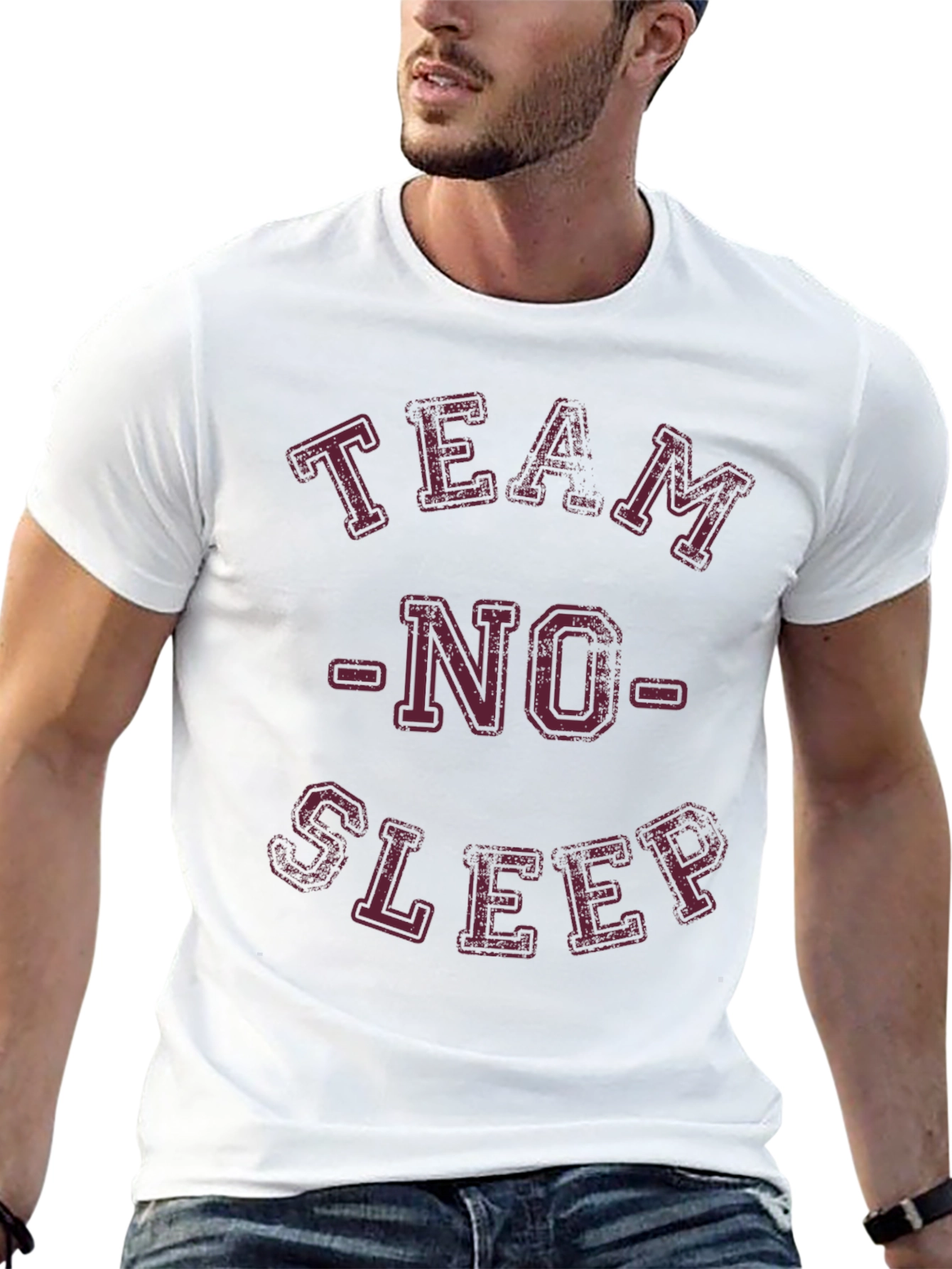 Team No Sleep Black Graphic T-Shirt