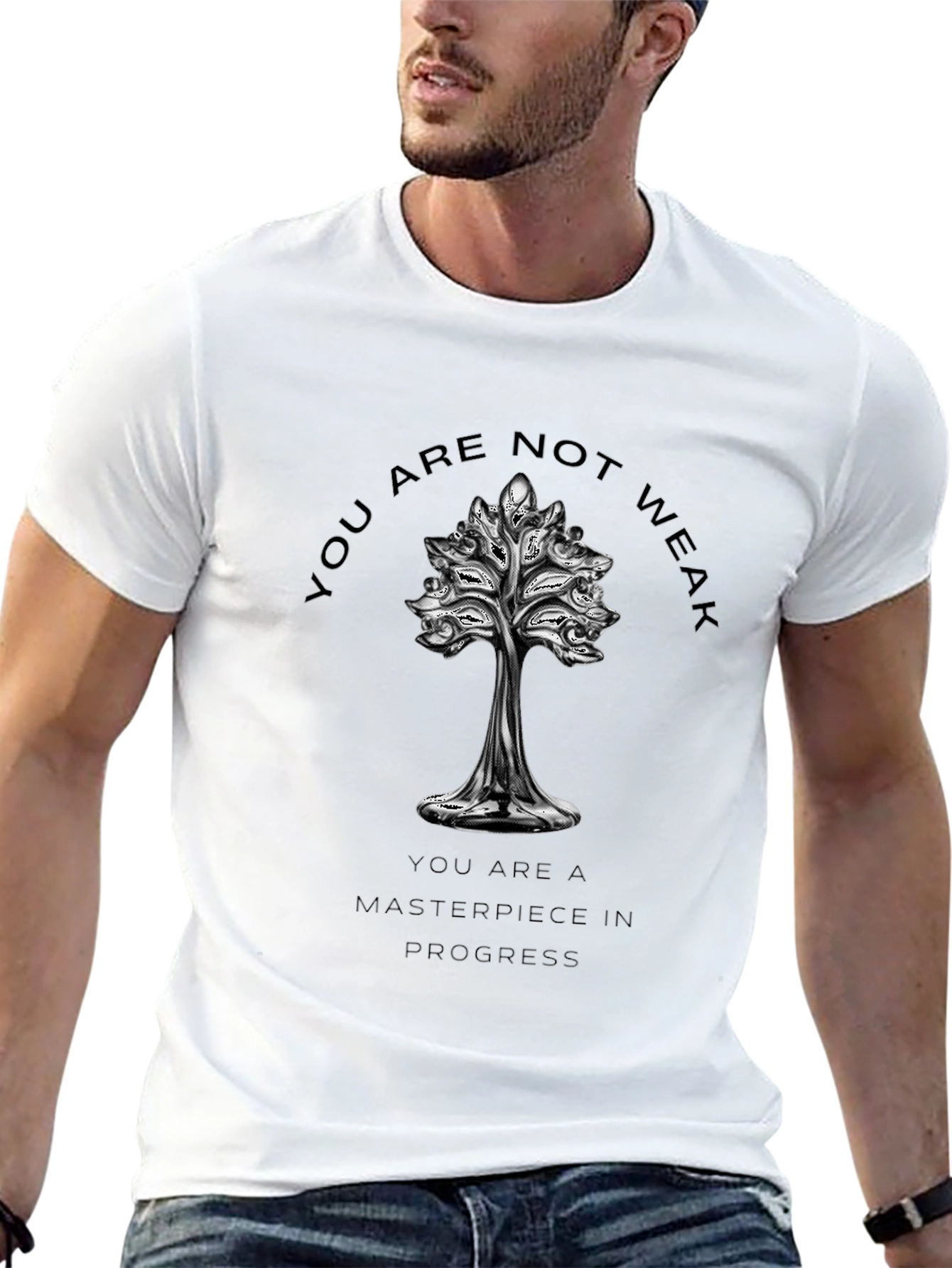 Motivational Tree T-Shirt - You Are Not Weak