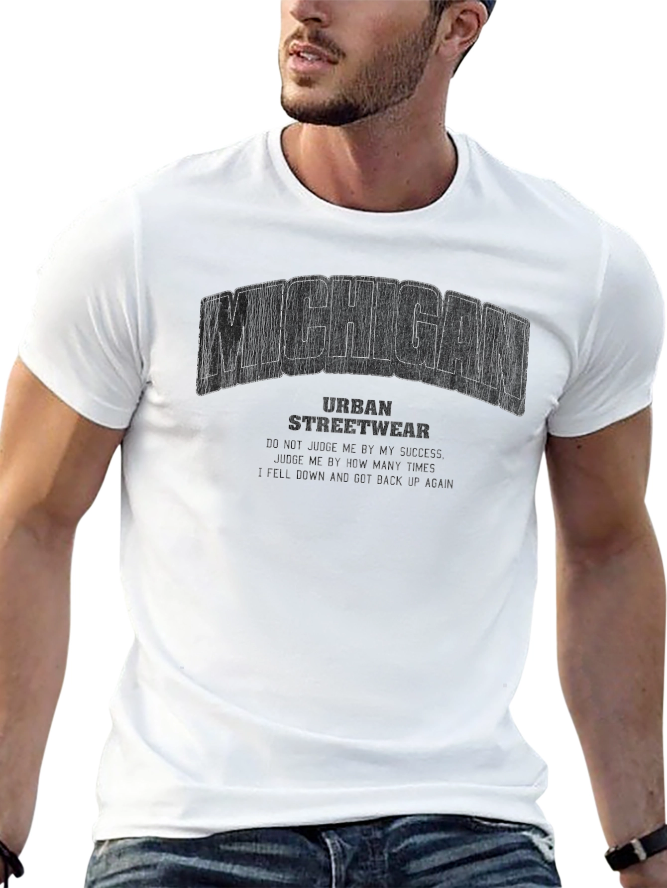 Michigan Urban Streetwear Graphic Tee - Black