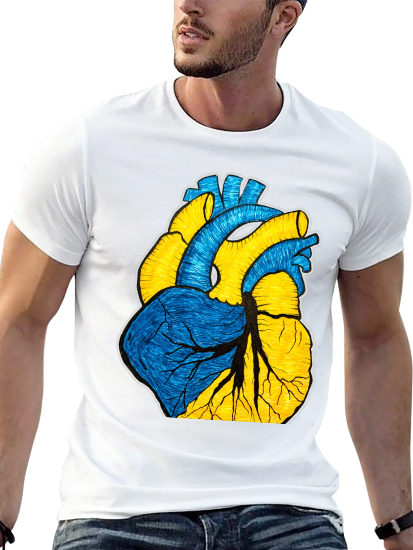 Ukraine Heart Graphic Tee - Show Your Support!