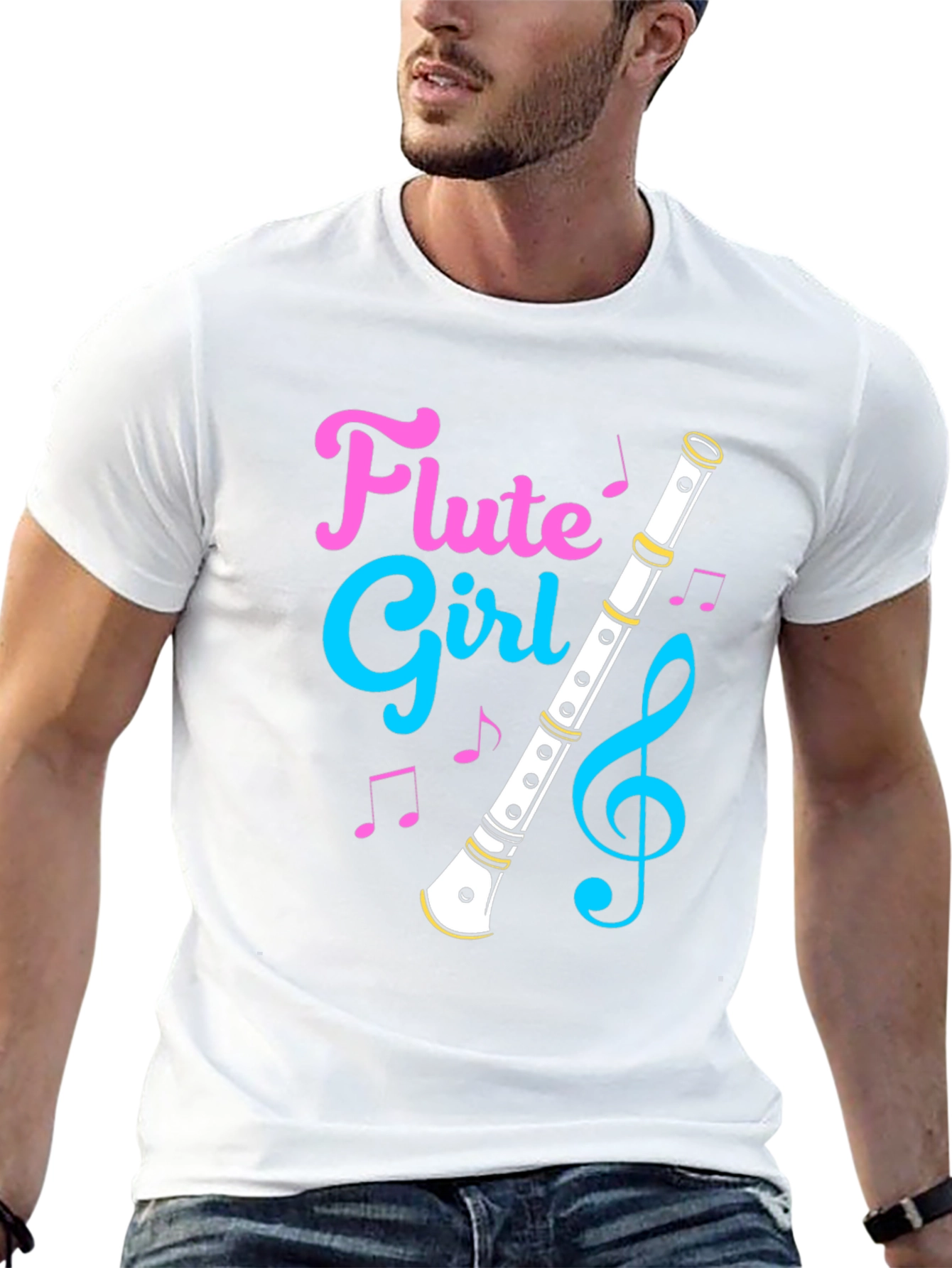 Flute Girl Graphic T-Shirt