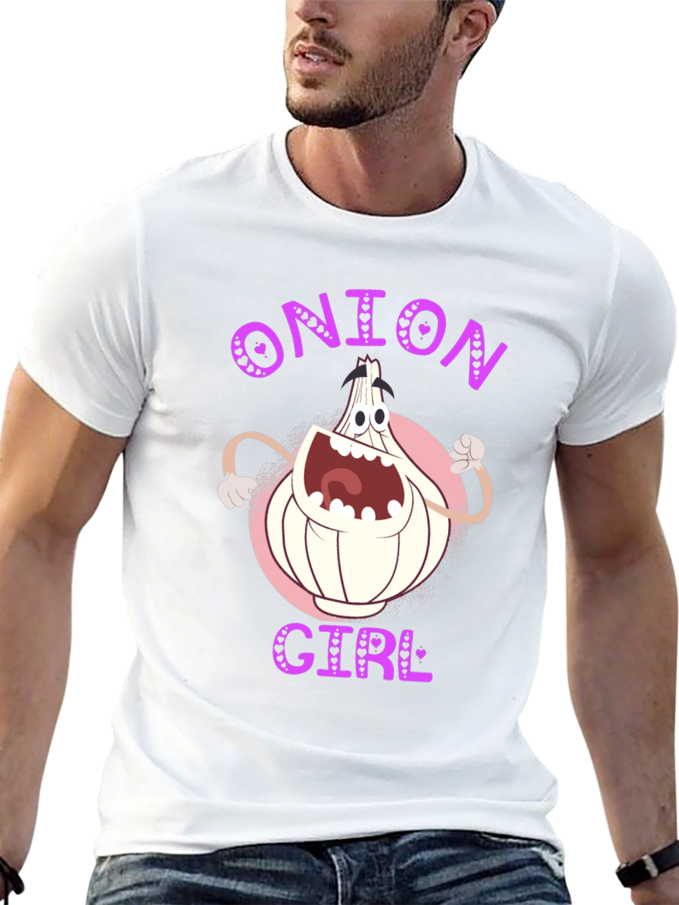 Onion Girl Cartoon Graphic T-Shirt