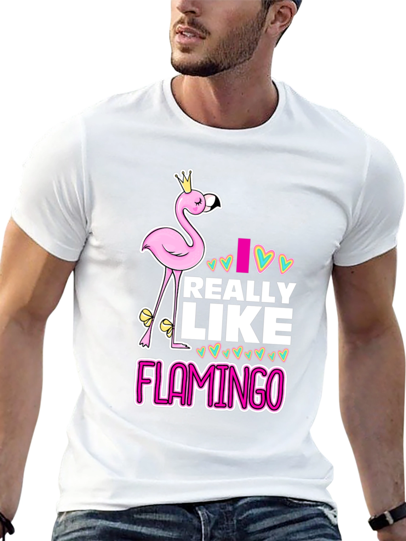 I Really Like Flamingo Graphic T-Shirt