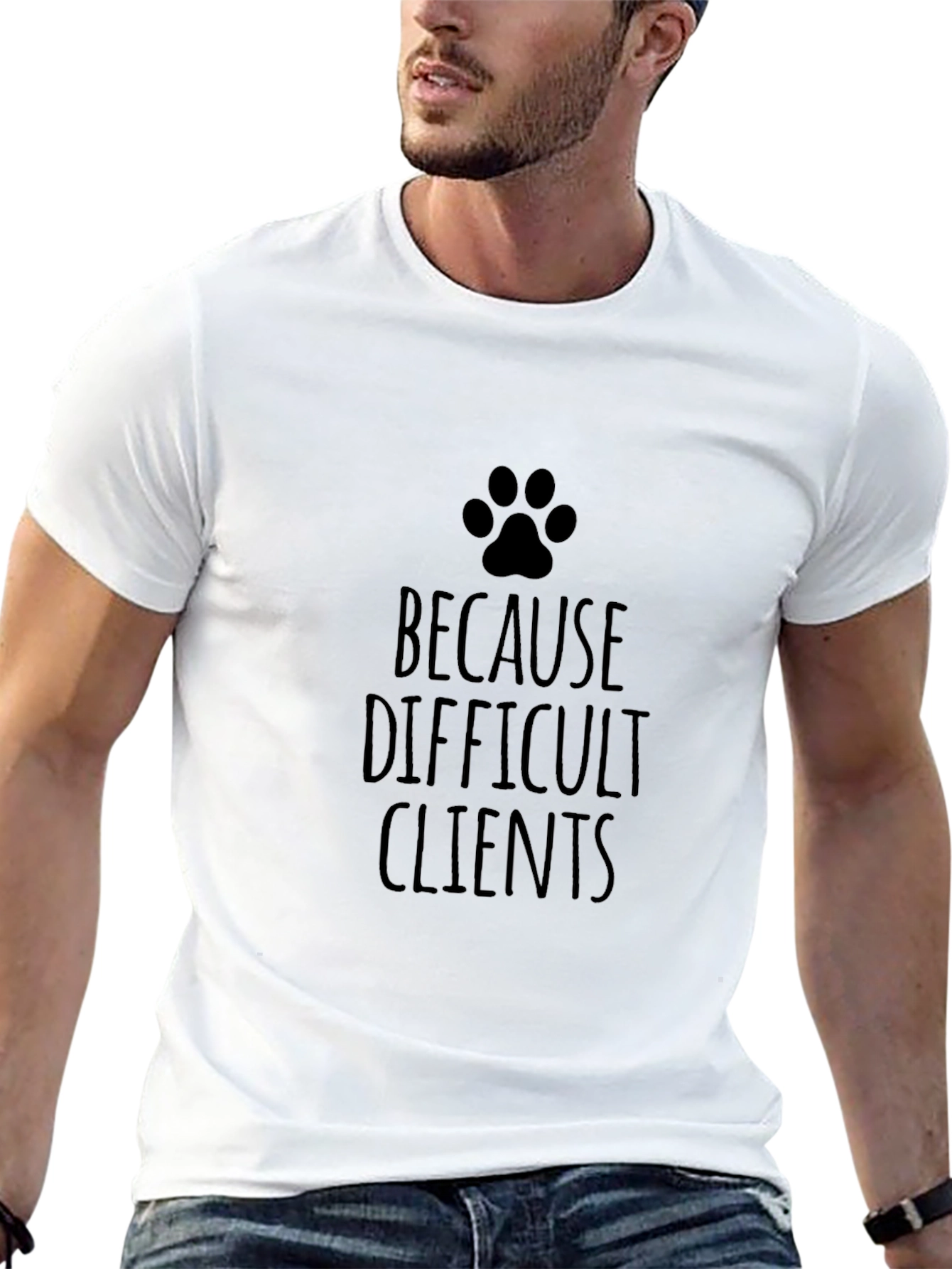 Difficult Clients Paw Print T-Shirt