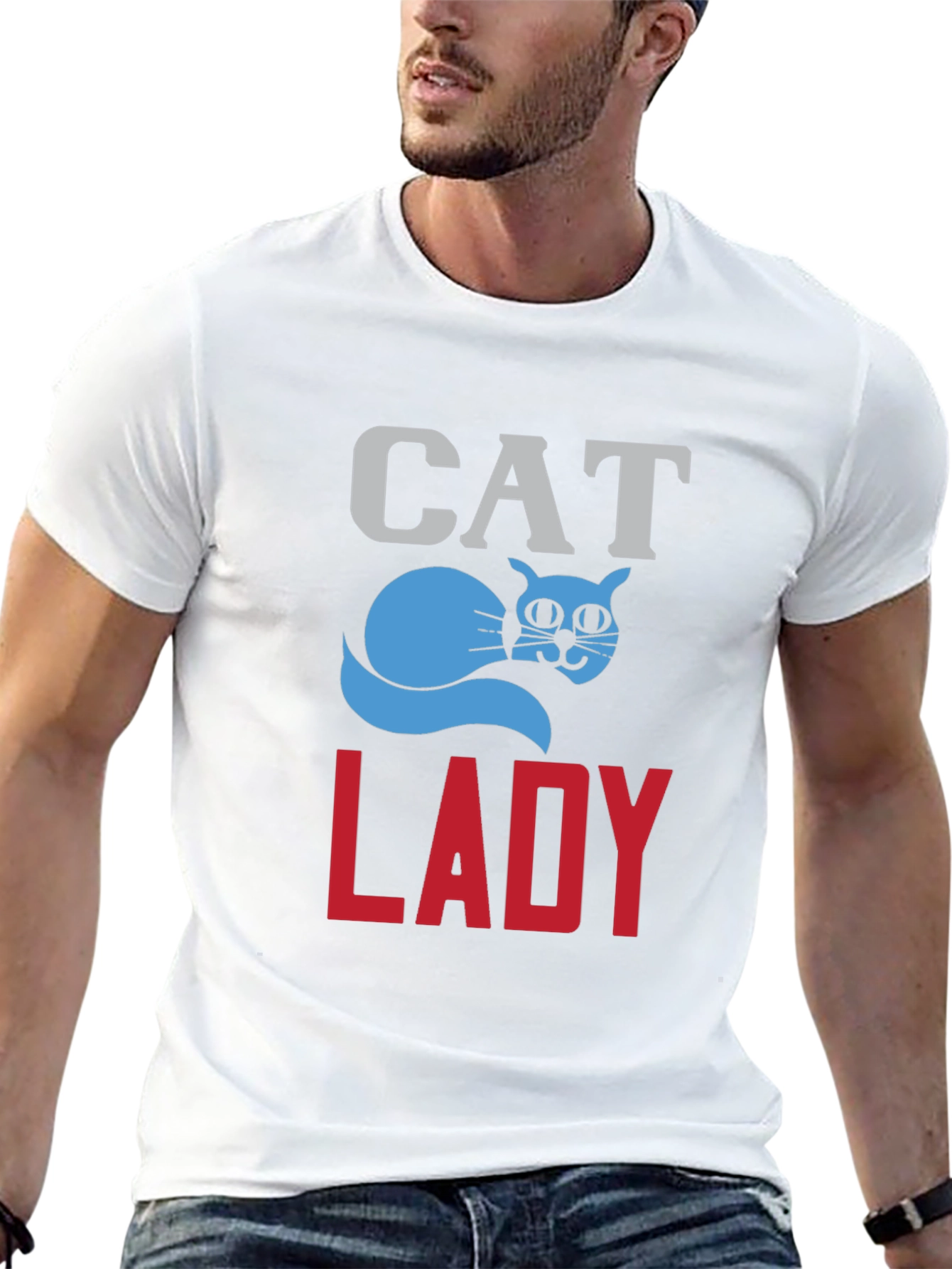 Cat Lady Graphic Tee - Stylish Novelty T-Shirt