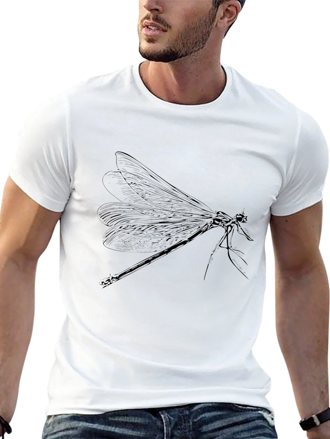 Dragonfly Graphic Black T-Shirt