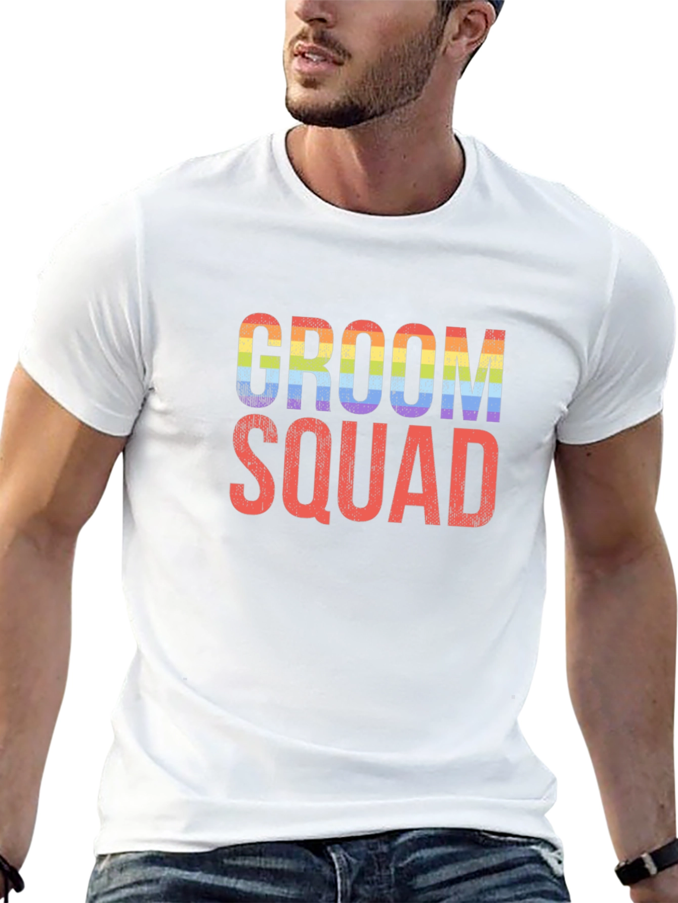 Groom Squad Rainbow Pride T-Shirt